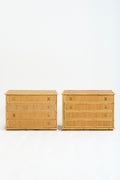 9756- Pair of Rattan Chests of Drawers by Dal Vera