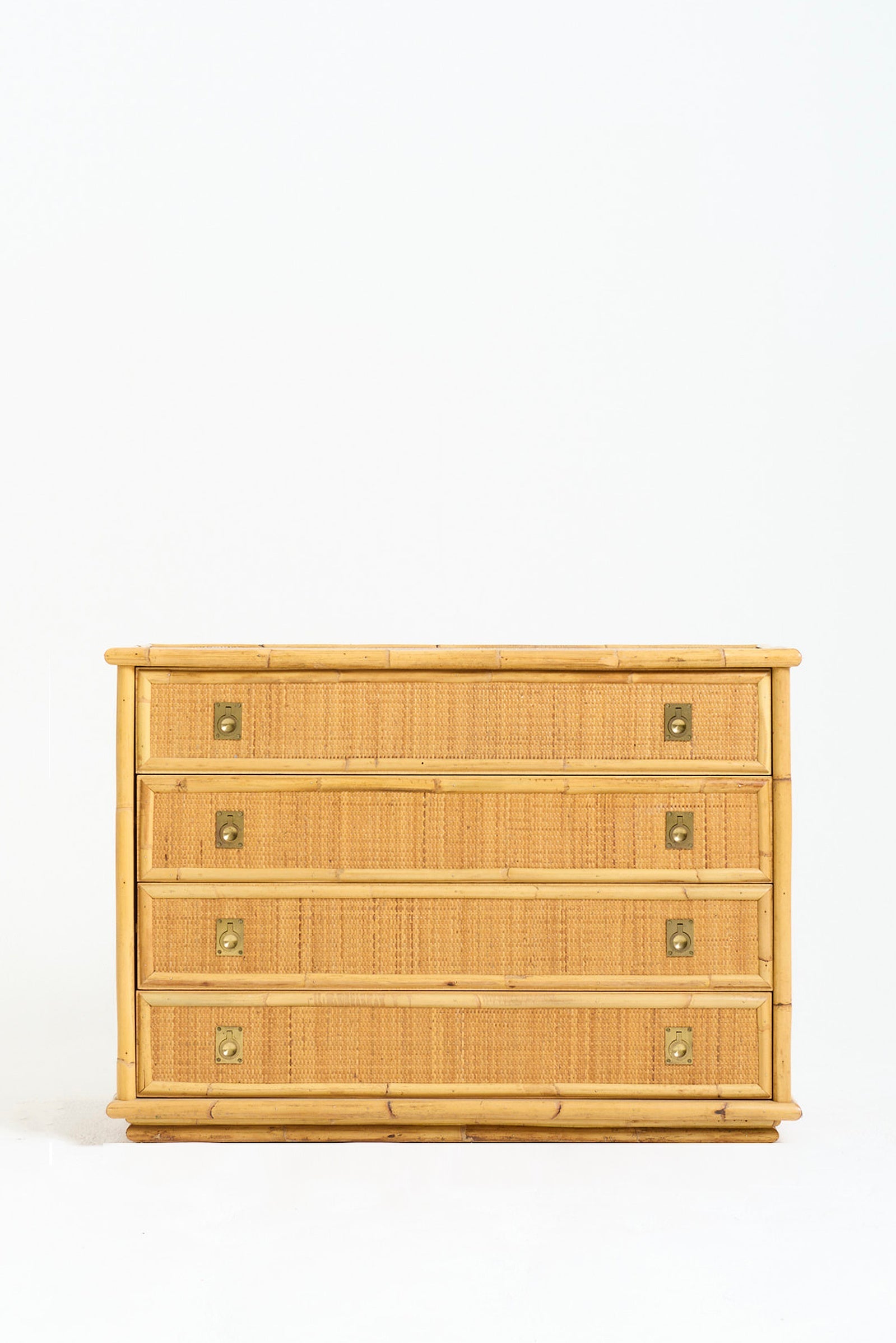 Pair of Rattan Chests of Drawers by Dal Vera