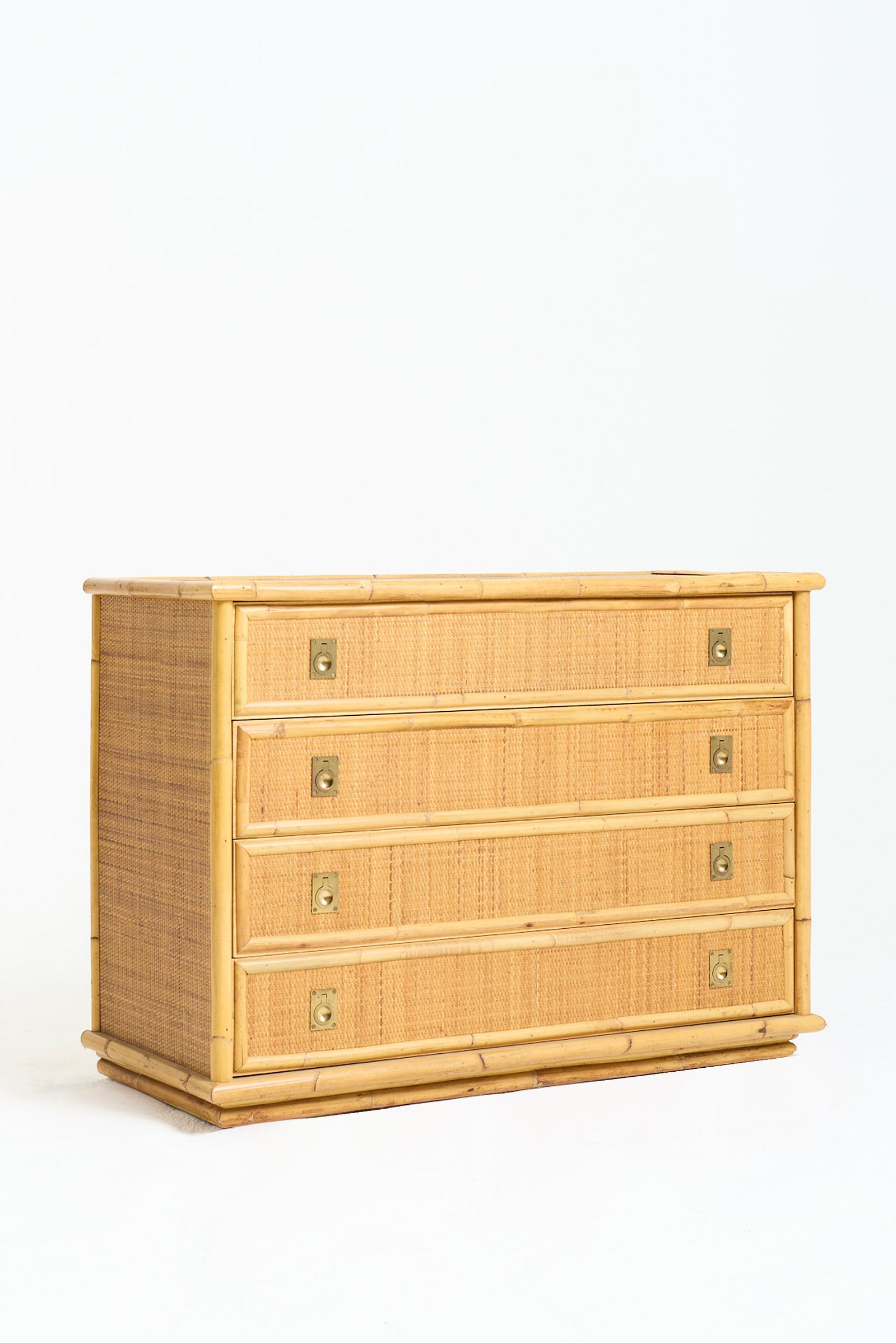 Pair of Rattan Chests of Drawers by Dal Vera