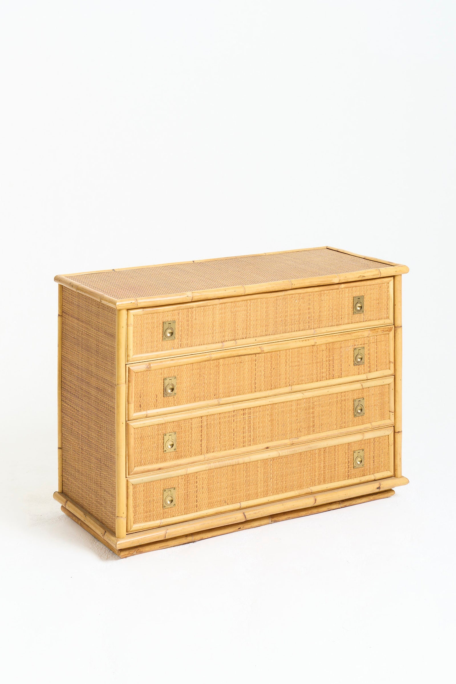 Pair of Rattan Chests of Drawers by Dal Vera