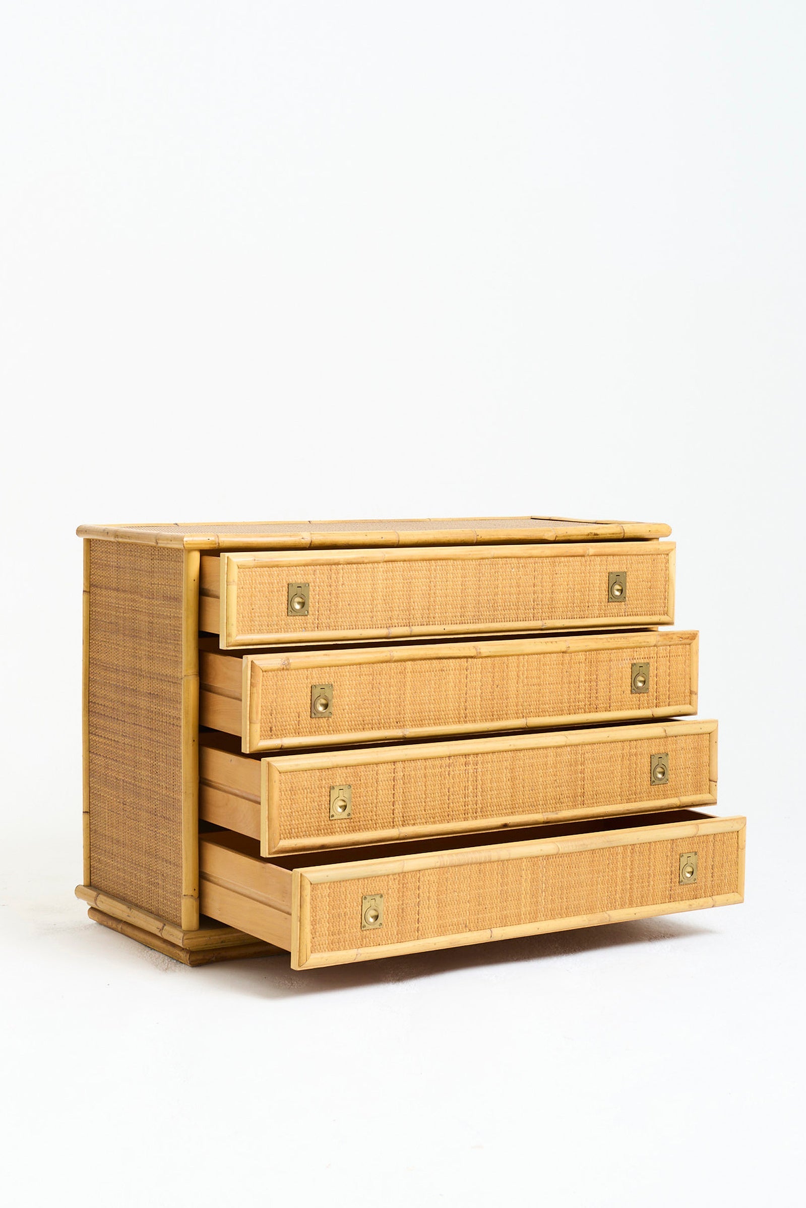 Pair of Rattan Chests of Drawers by Dal Vera