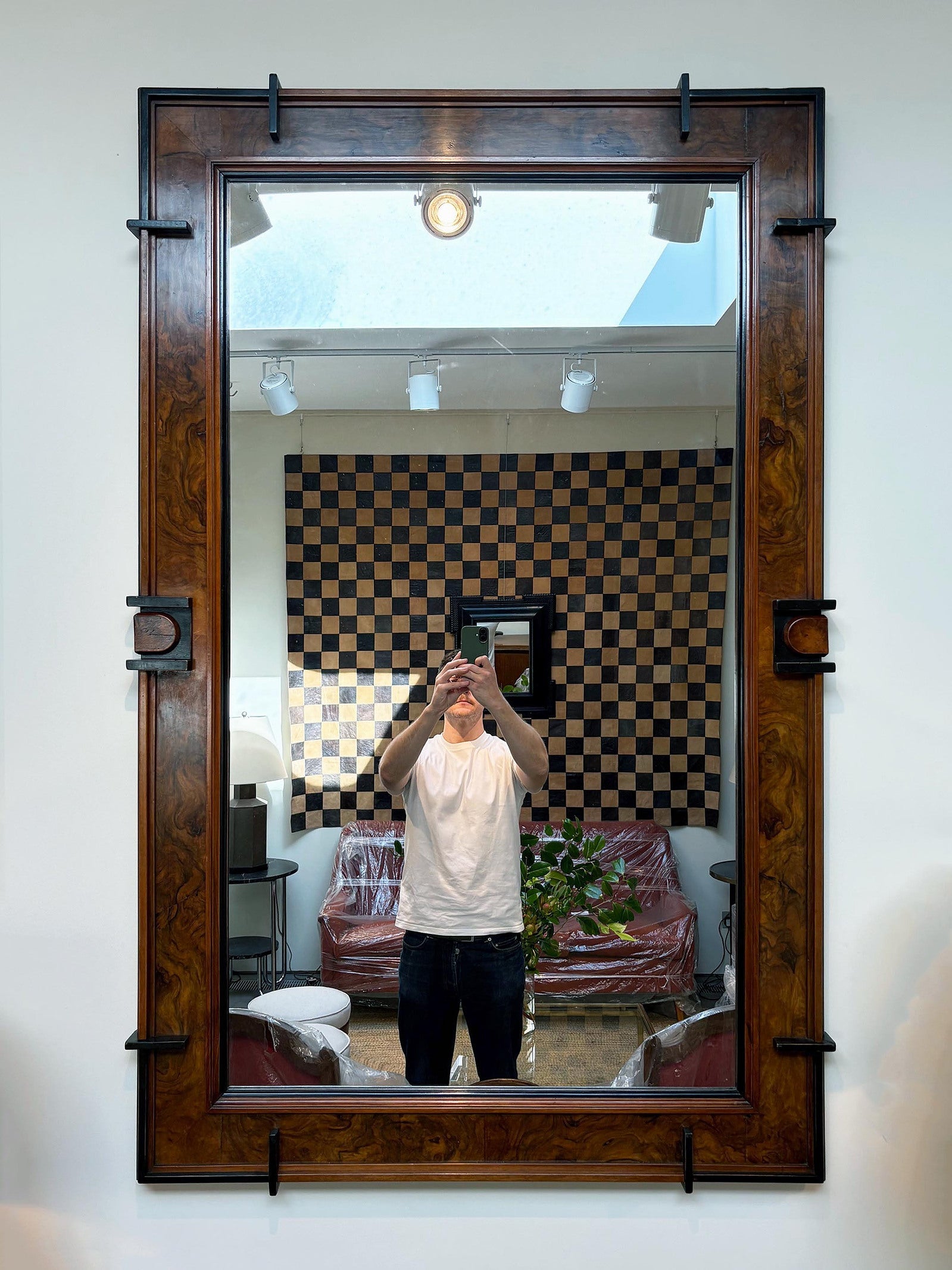 Art Deco Walnut Mirror