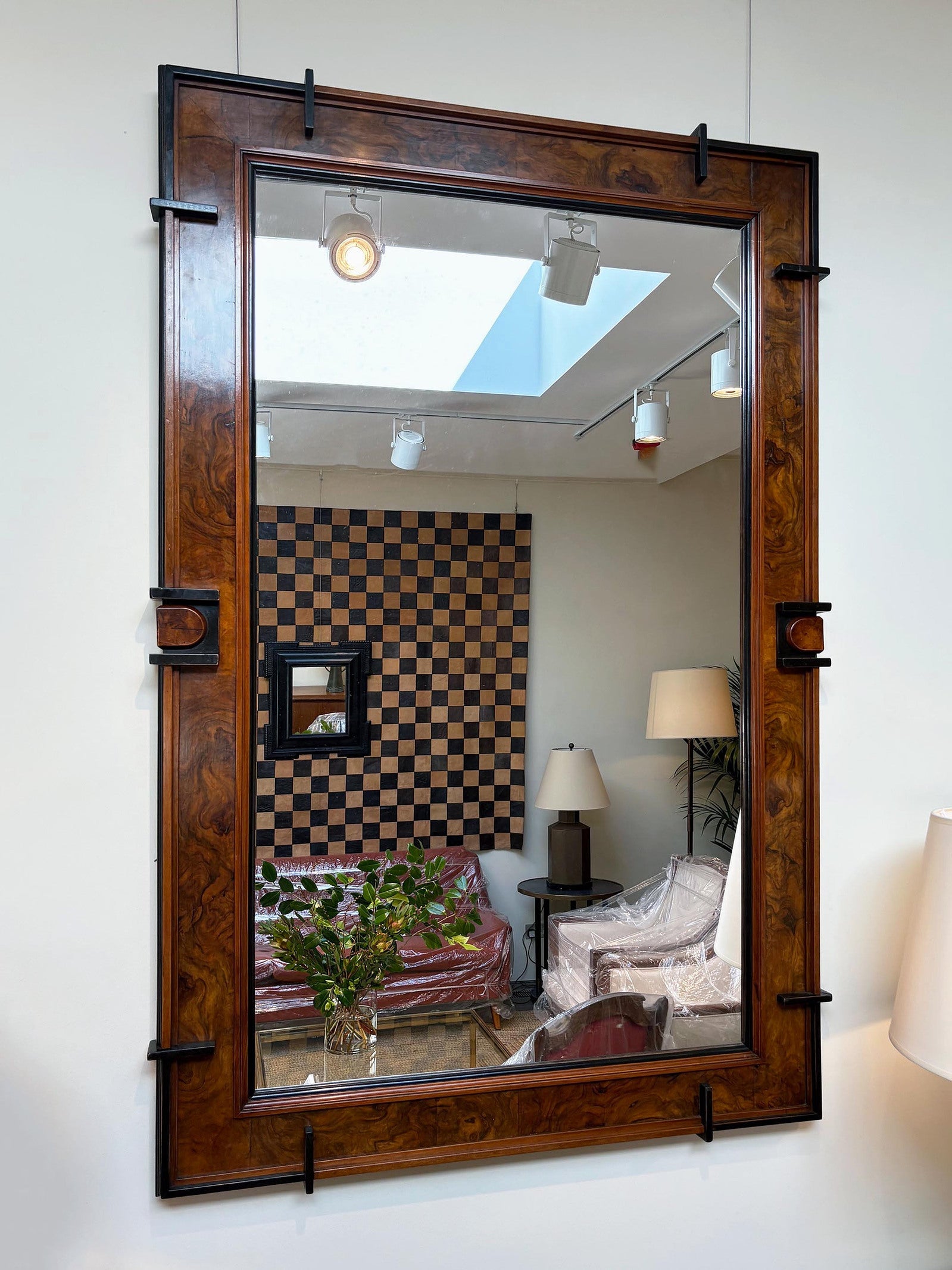 Art Deco Walnut Mirror