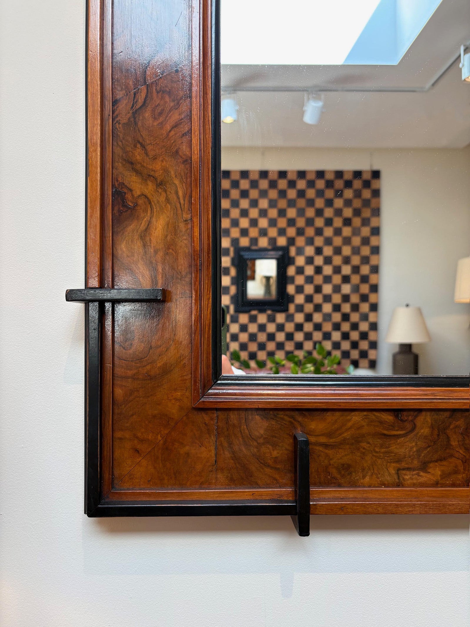 Art Deco Walnut Mirror