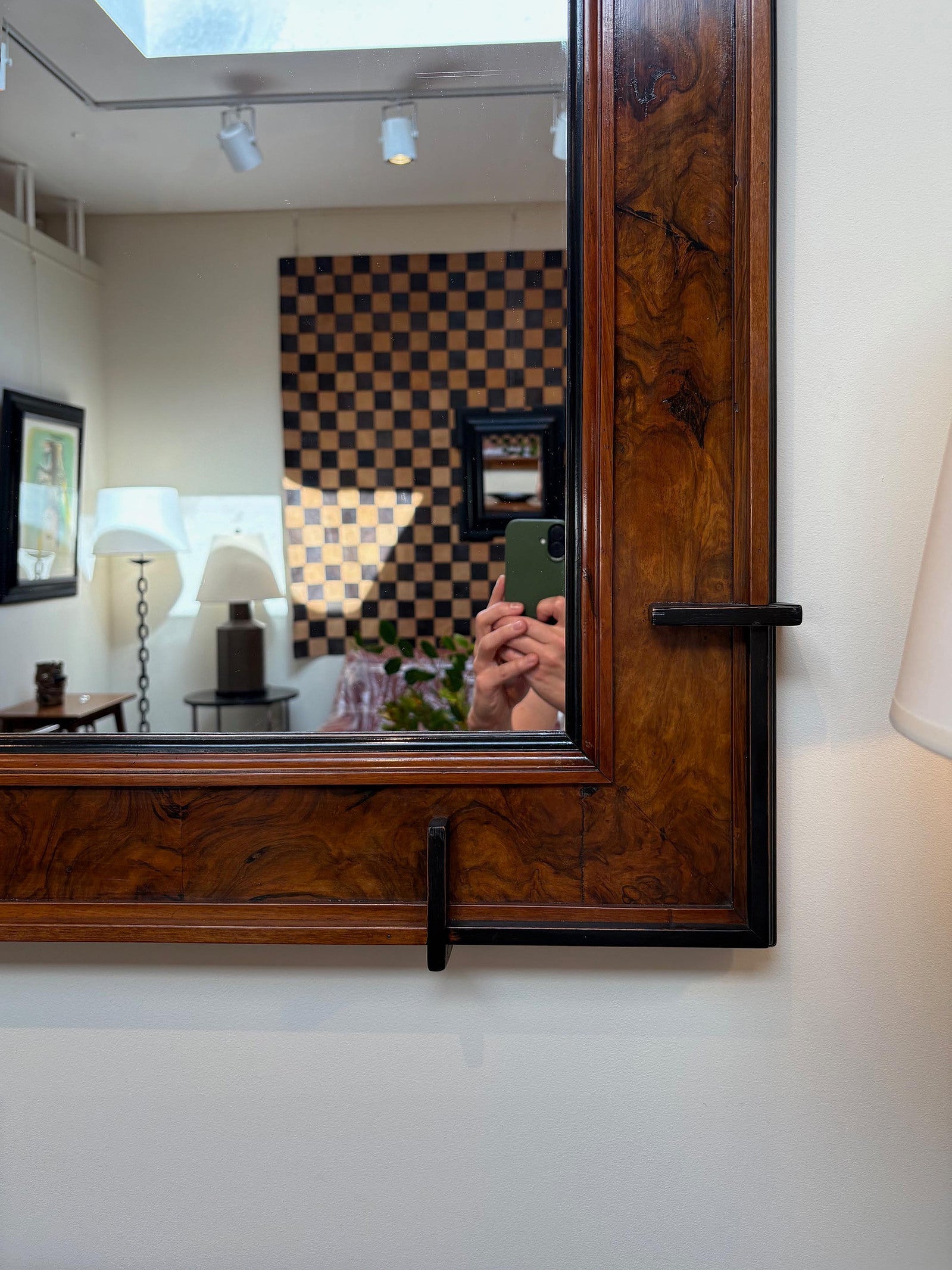 Art Deco Walnut Mirror