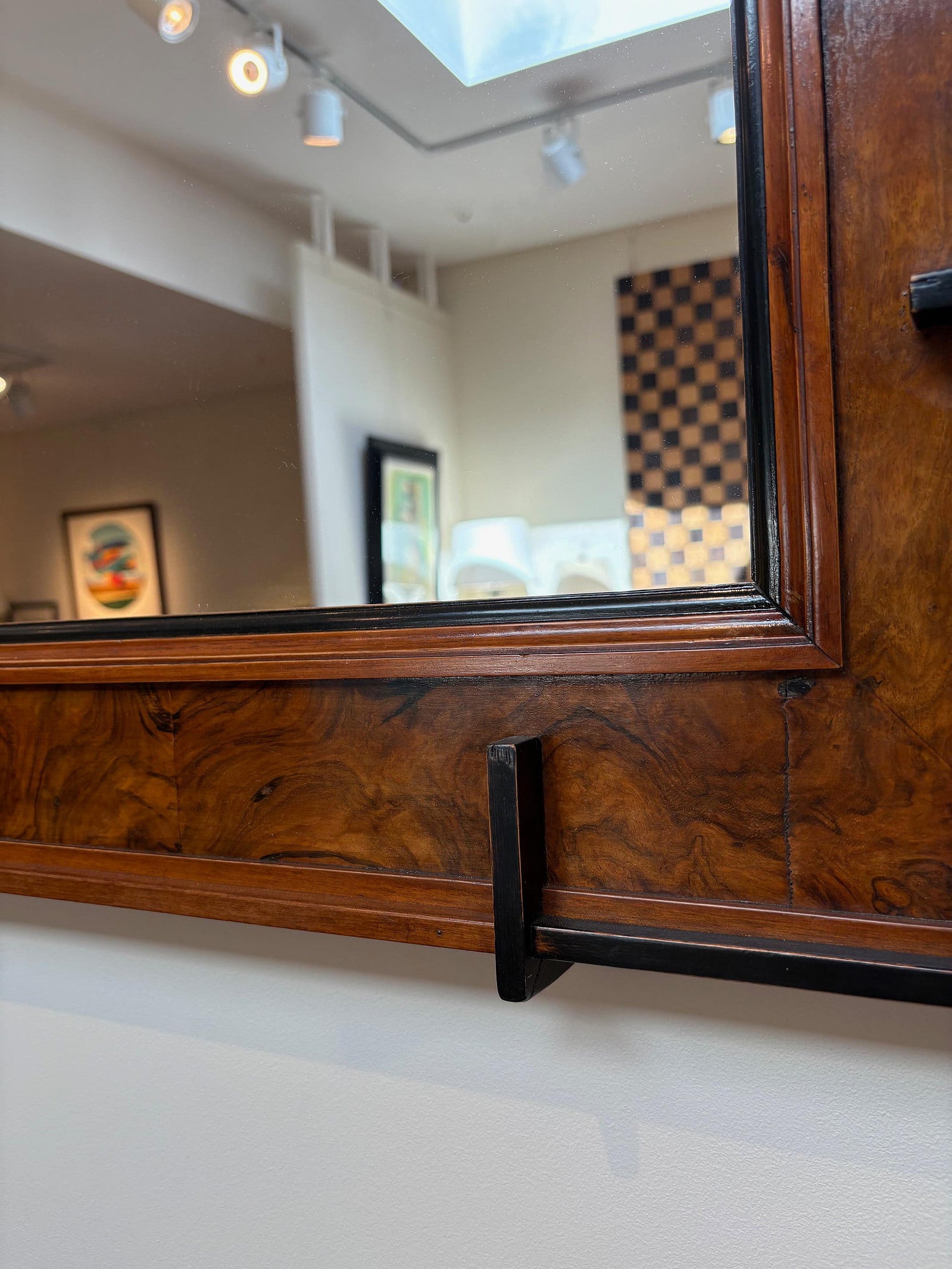 Art Deco Walnut Mirror