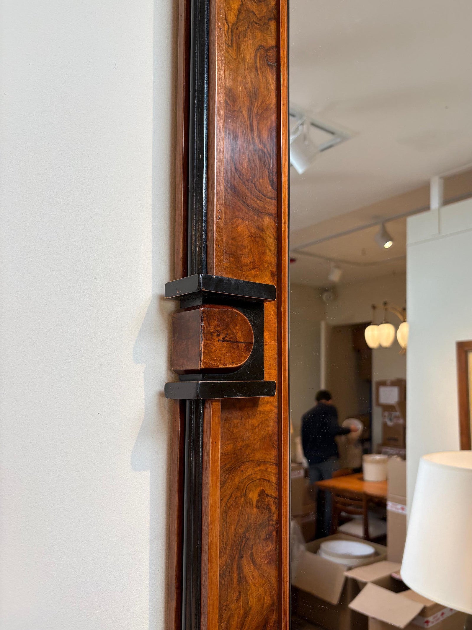 Art Deco Walnut Mirror