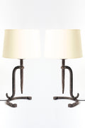 9805- Pair of Iron Table Lamps