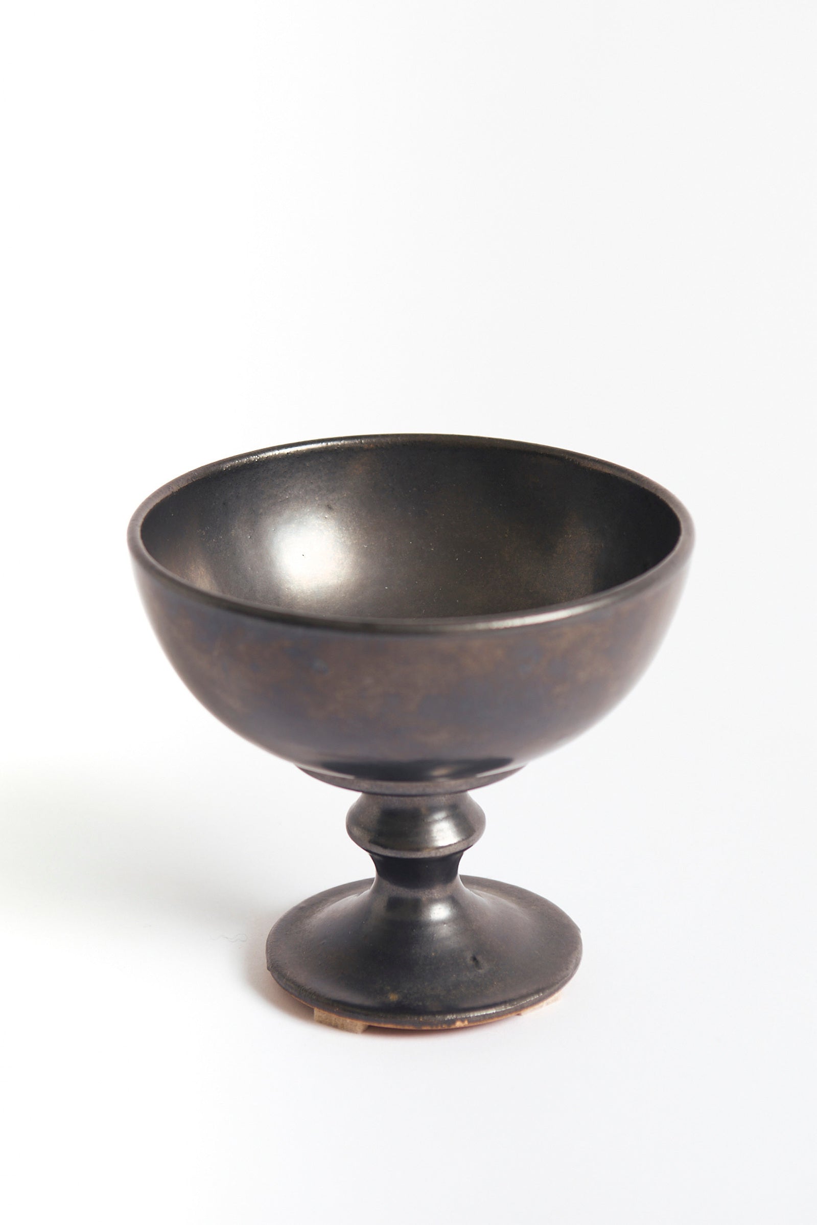 9813- Black Ceramic Bowl by Jean Marais