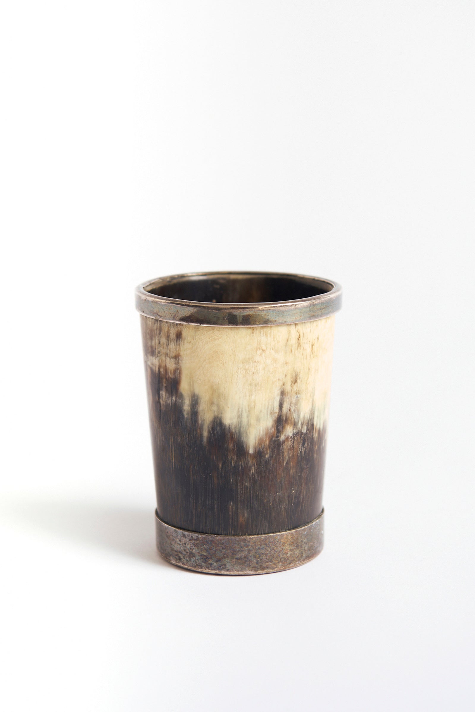 9822- Silver Mounted Horn Cup