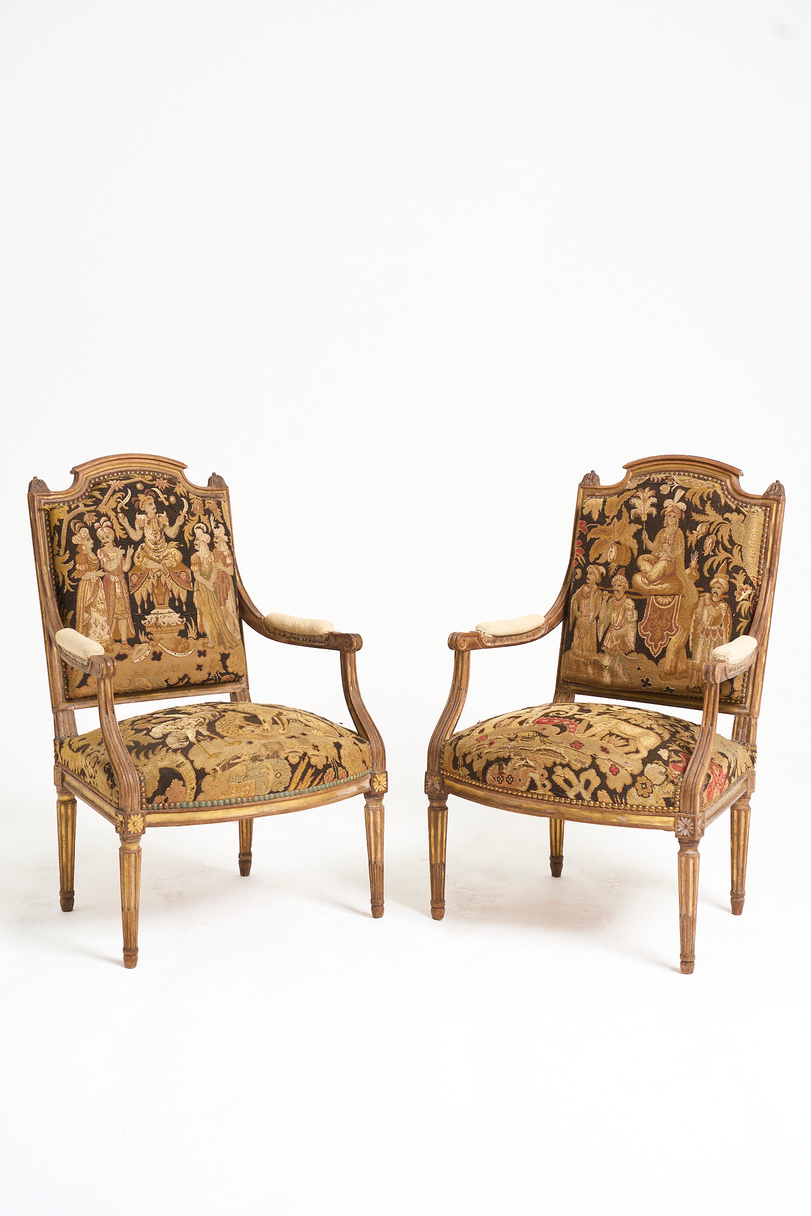 9830- Pair of Louis XVI Style Armchairs