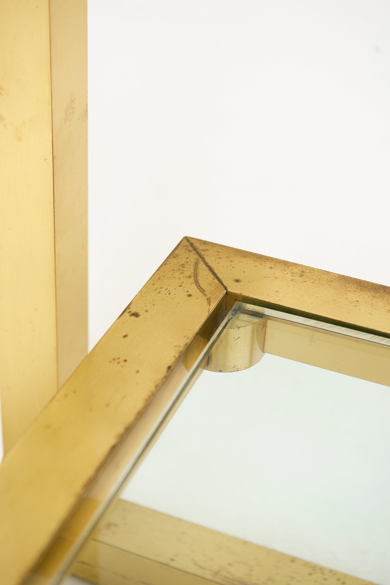 Brass Two-Tier Console Table