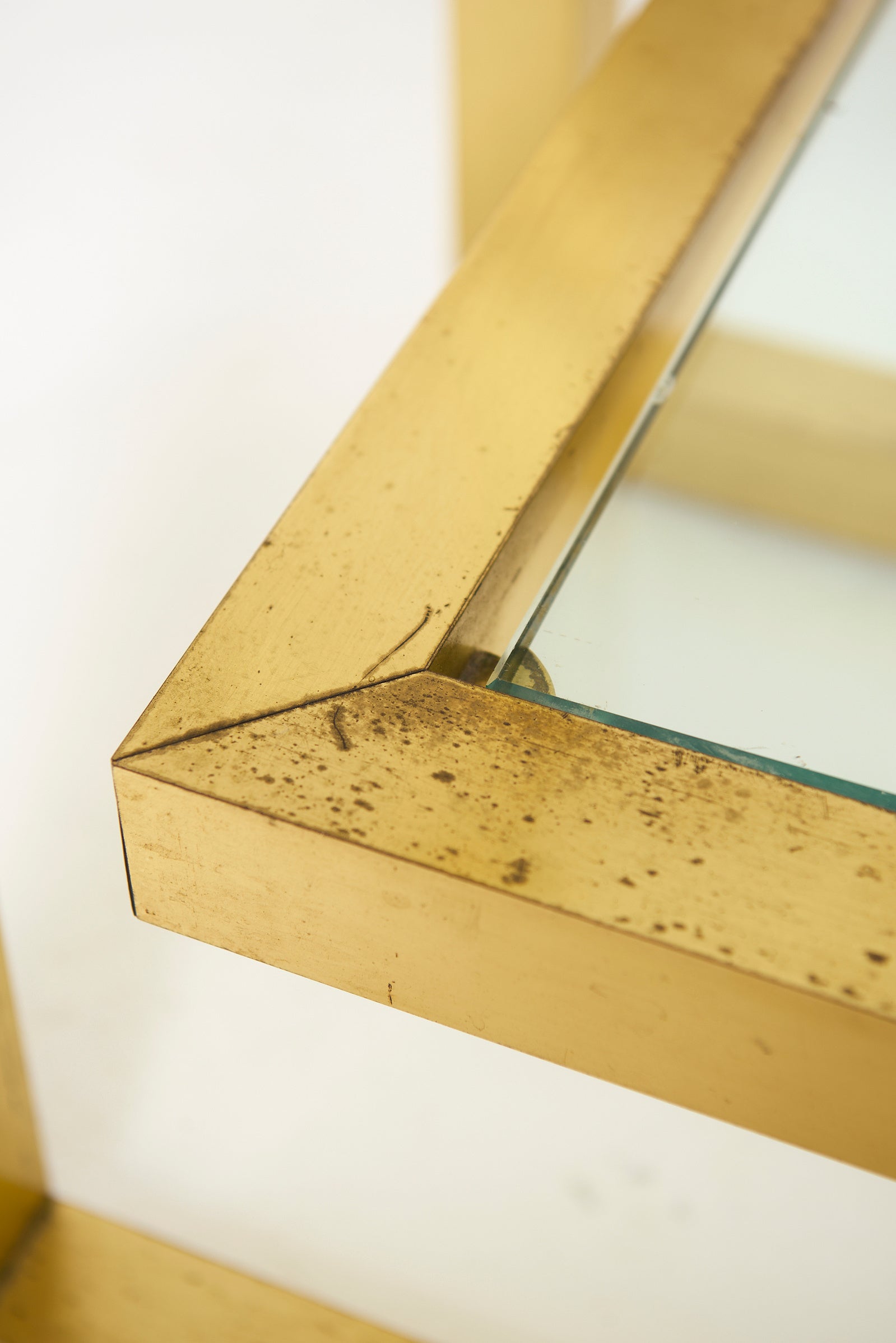 Brass Two-Tier Console Table