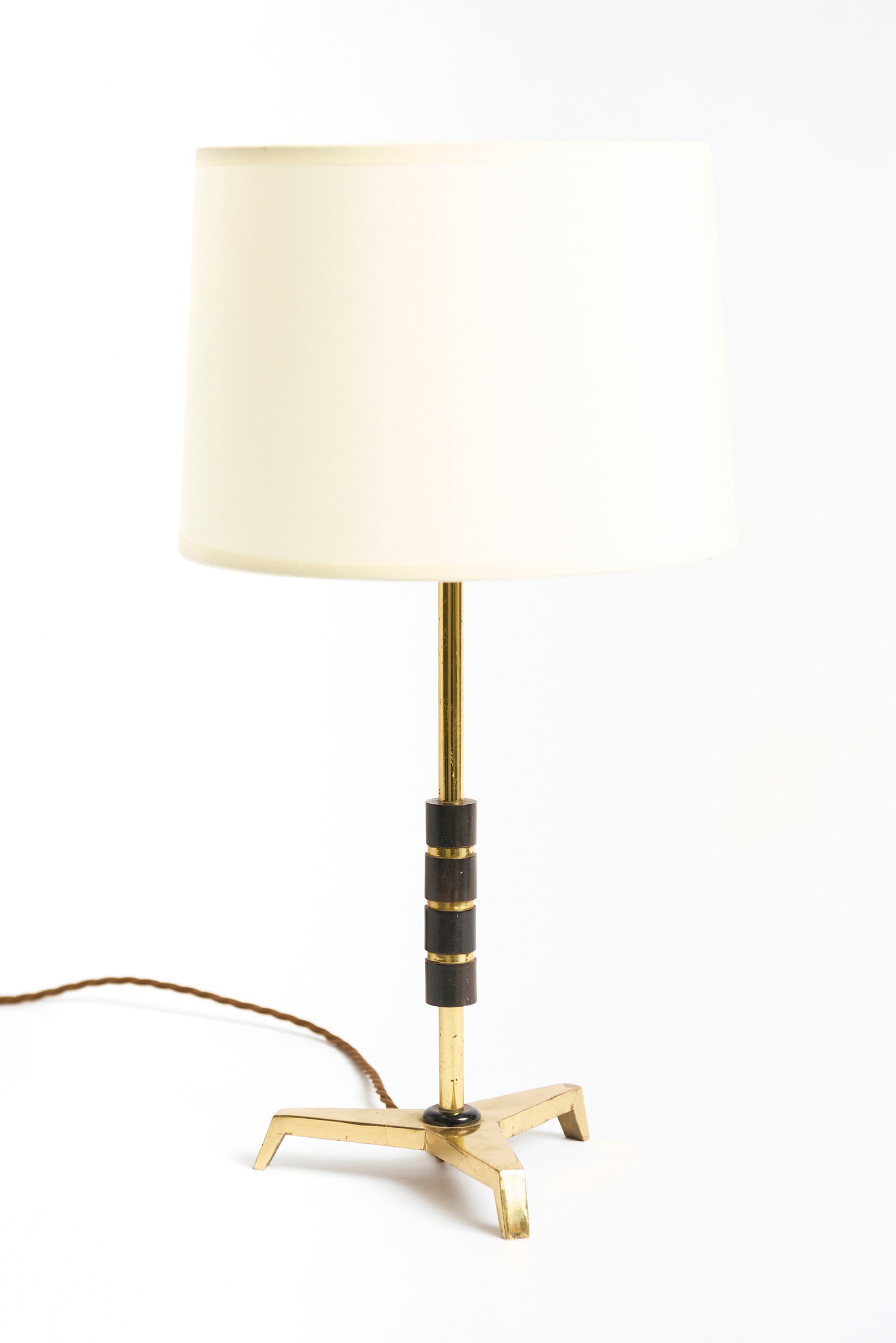 9833- Brass Tripod Table Lamp