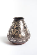 9844- Silver Damasquine Vase
