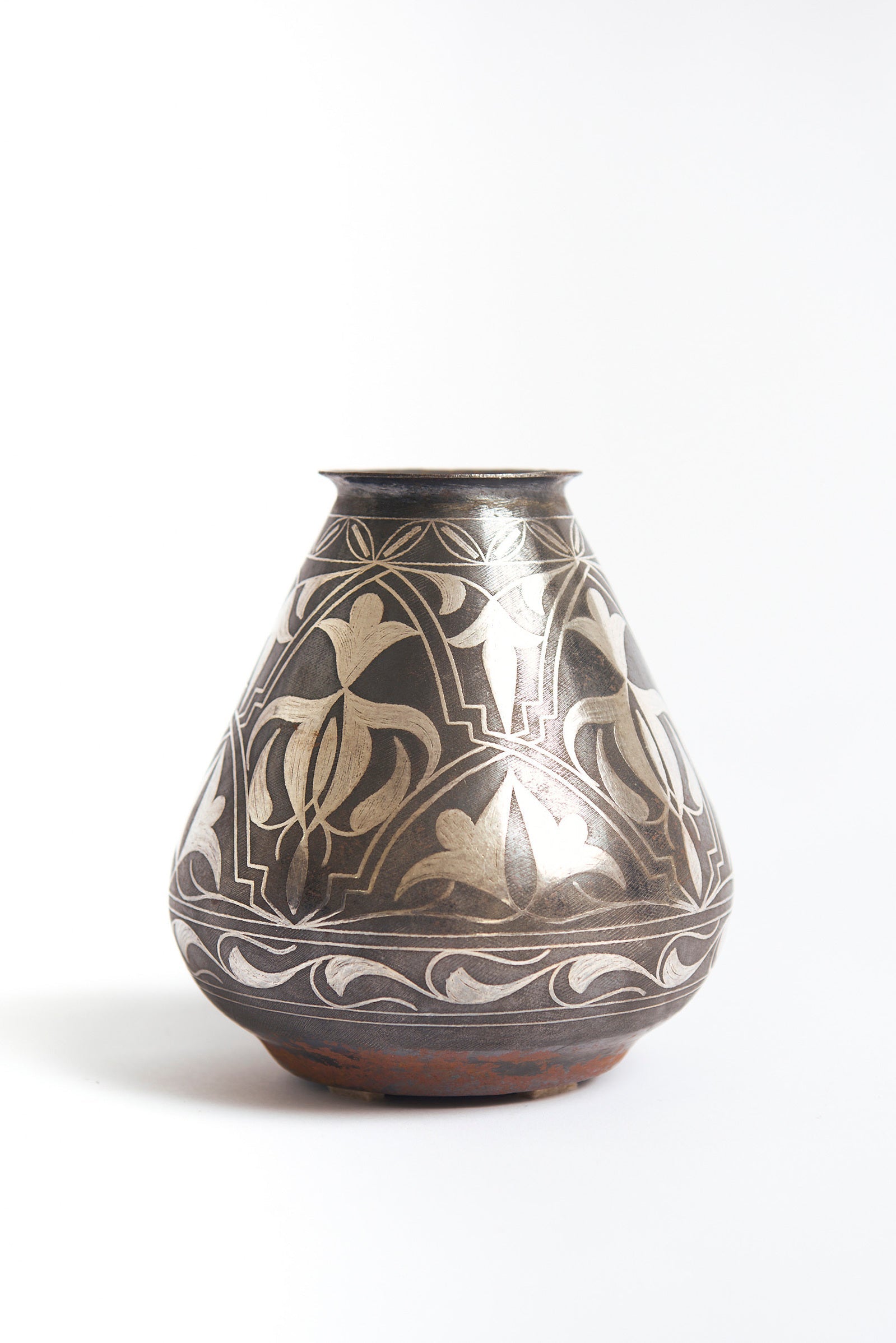 Silver Damasquine Vase