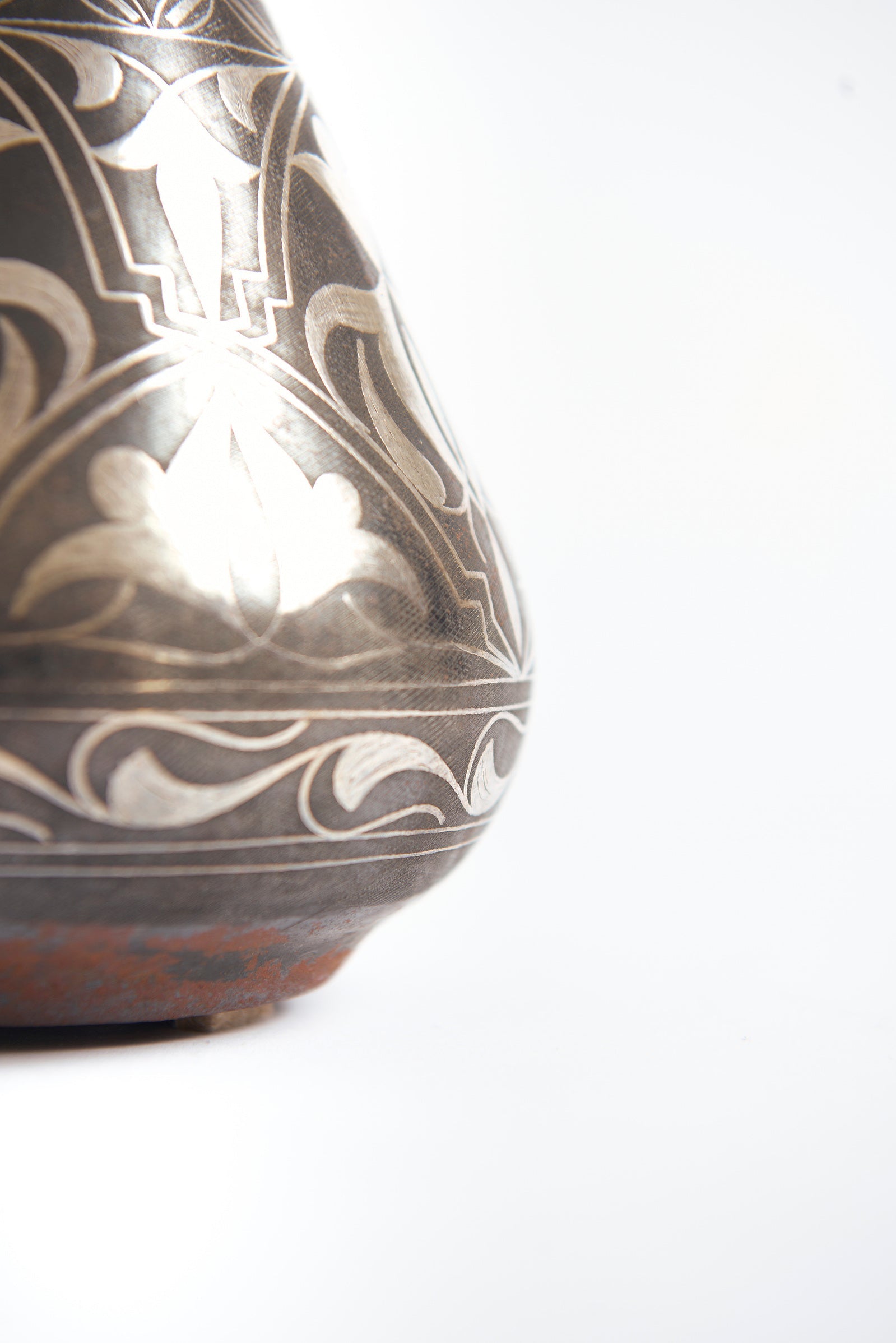 Silver Damasquine Vase