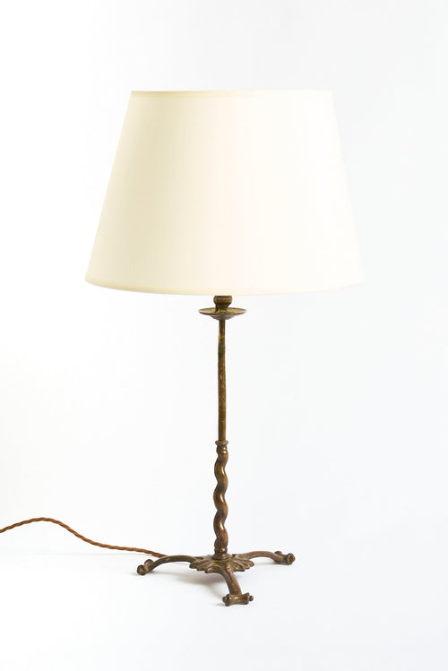 9845- 17th Century Bronze Table Lamp