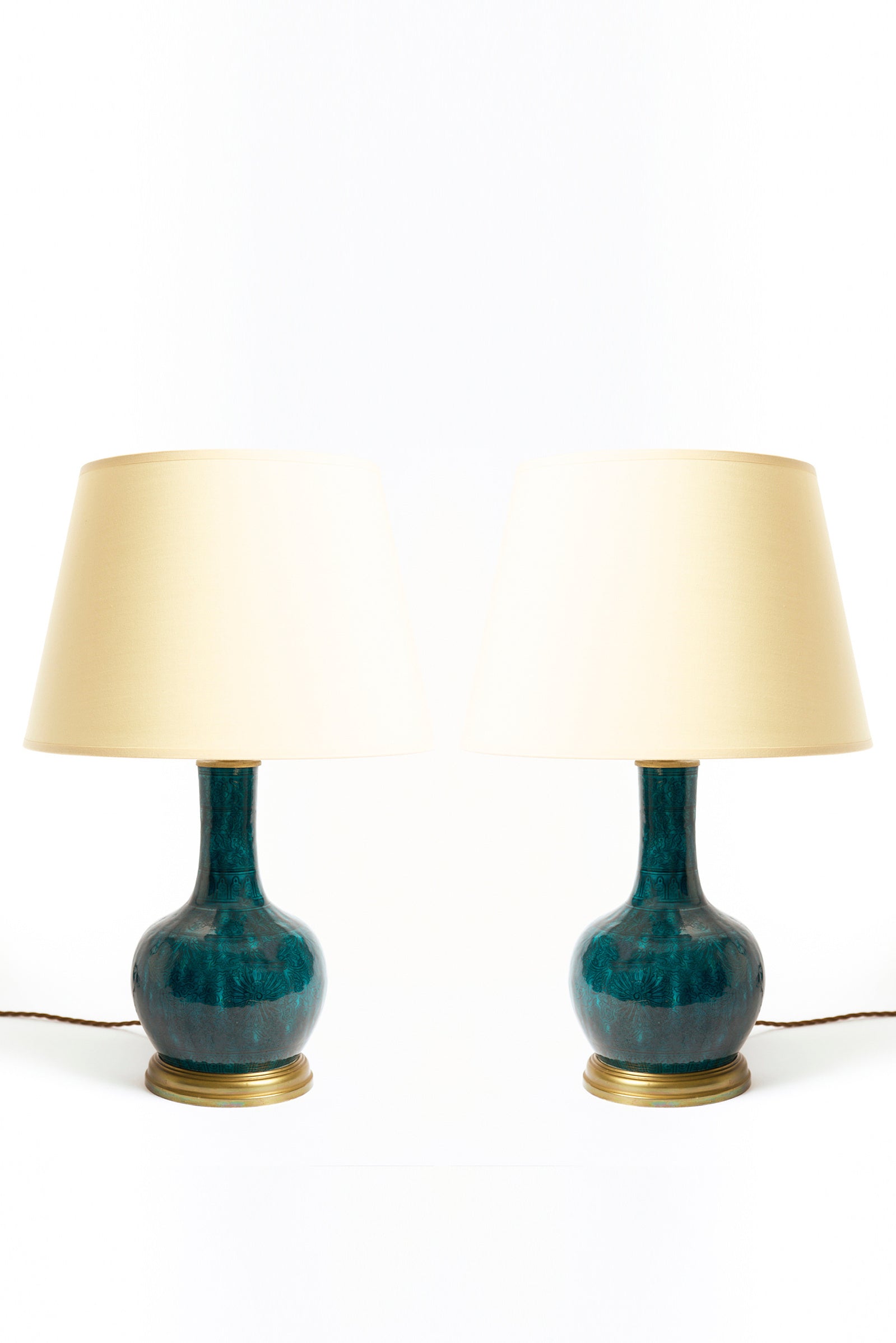 9859- Pair of Ceramic Table Lamps by Théodore Deck (1823-1891)