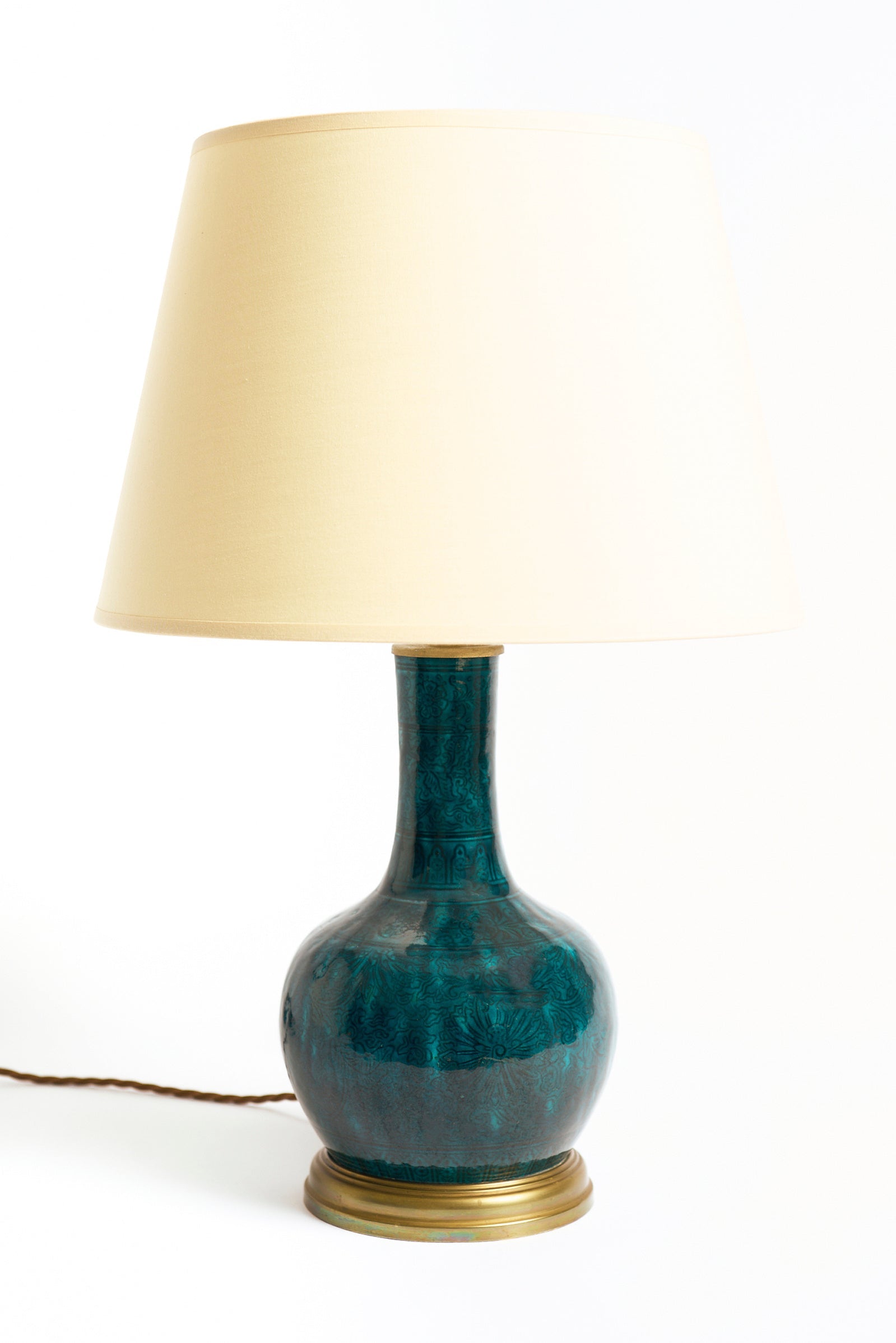 Pair of Ceramic Table Lamps by Théodore Deck (1823-1891)