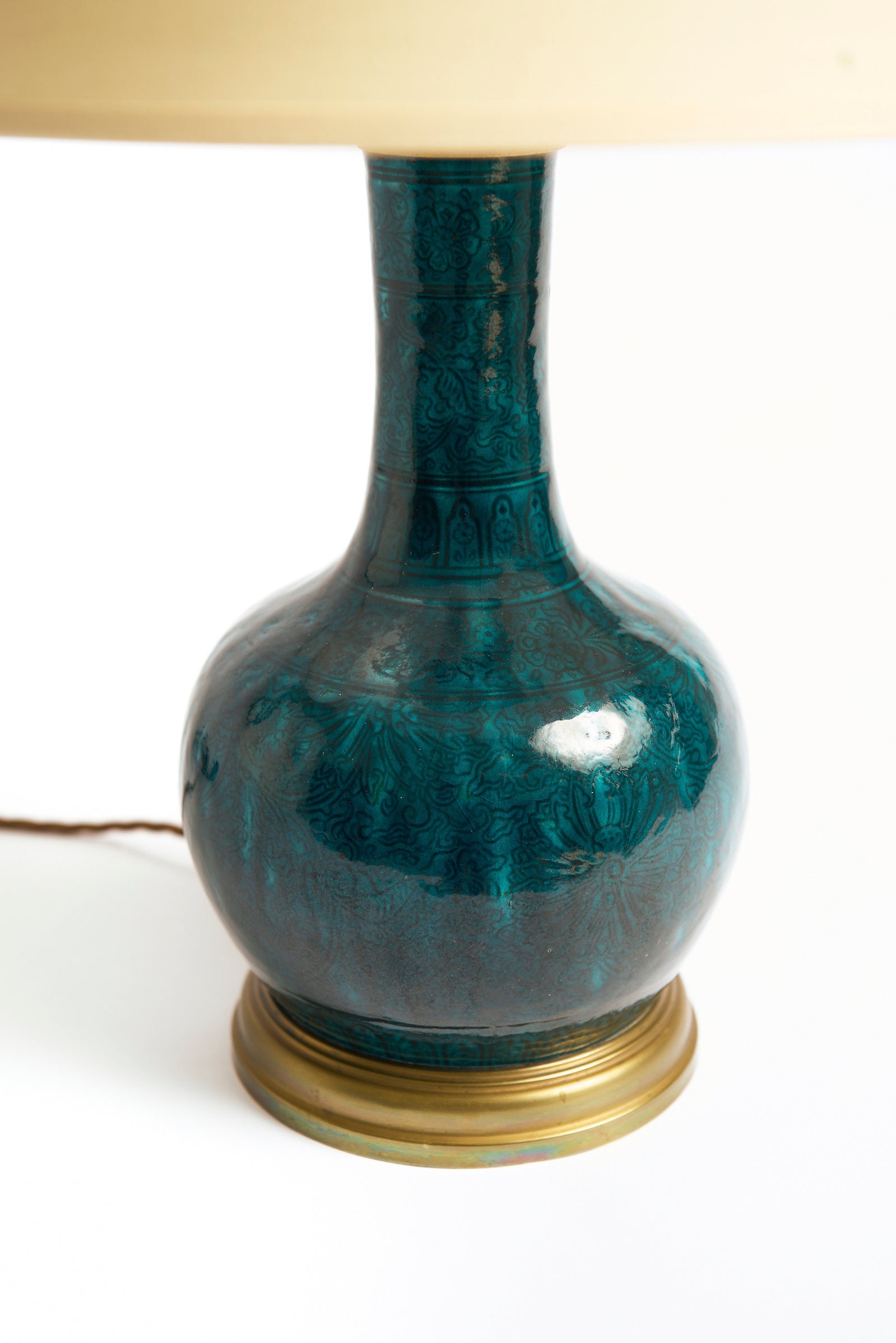 Pair of Ceramic Table Lamps by Théodore Deck (1823-1891)