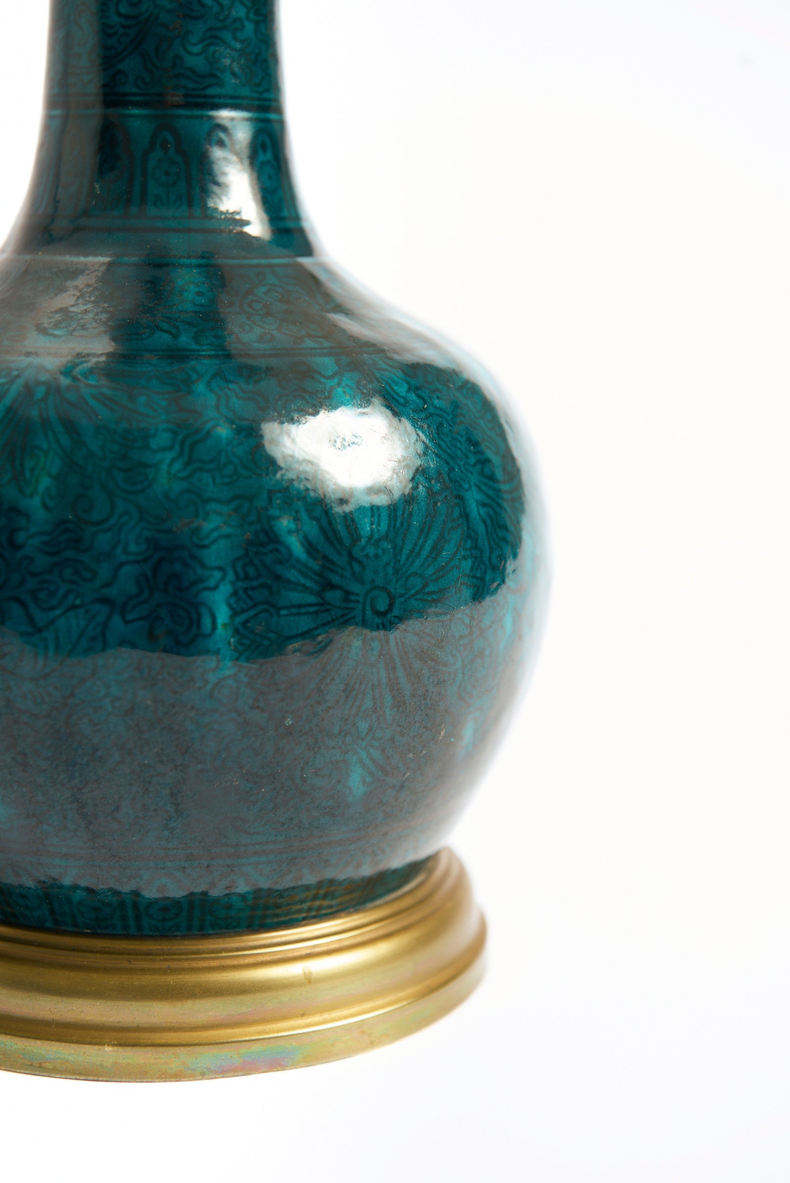 Pair of Ceramic Table Lamps by Théodore Deck (1823-1891)