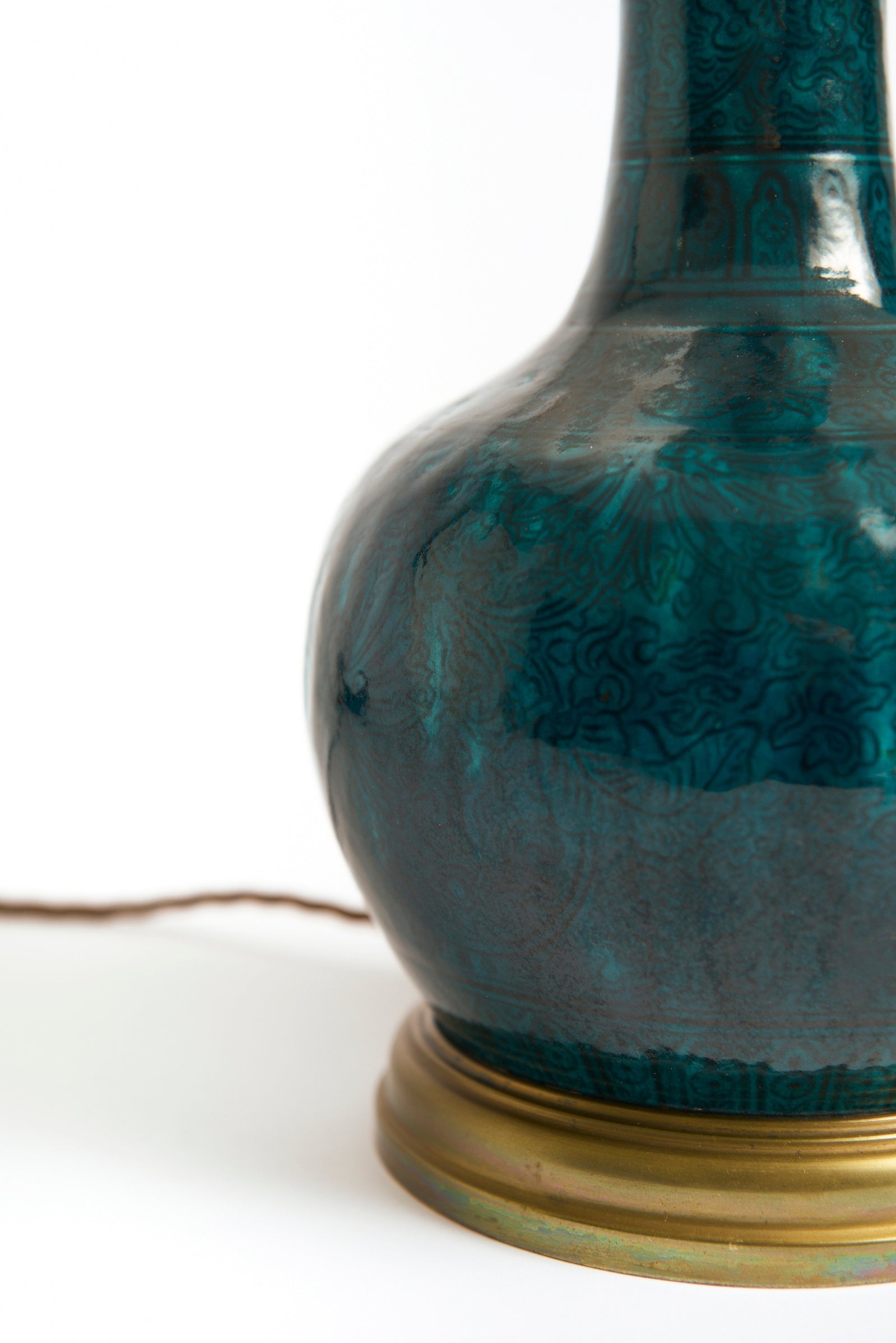 Pair of Ceramic Table Lamps by Théodore Deck (1823-1891)
