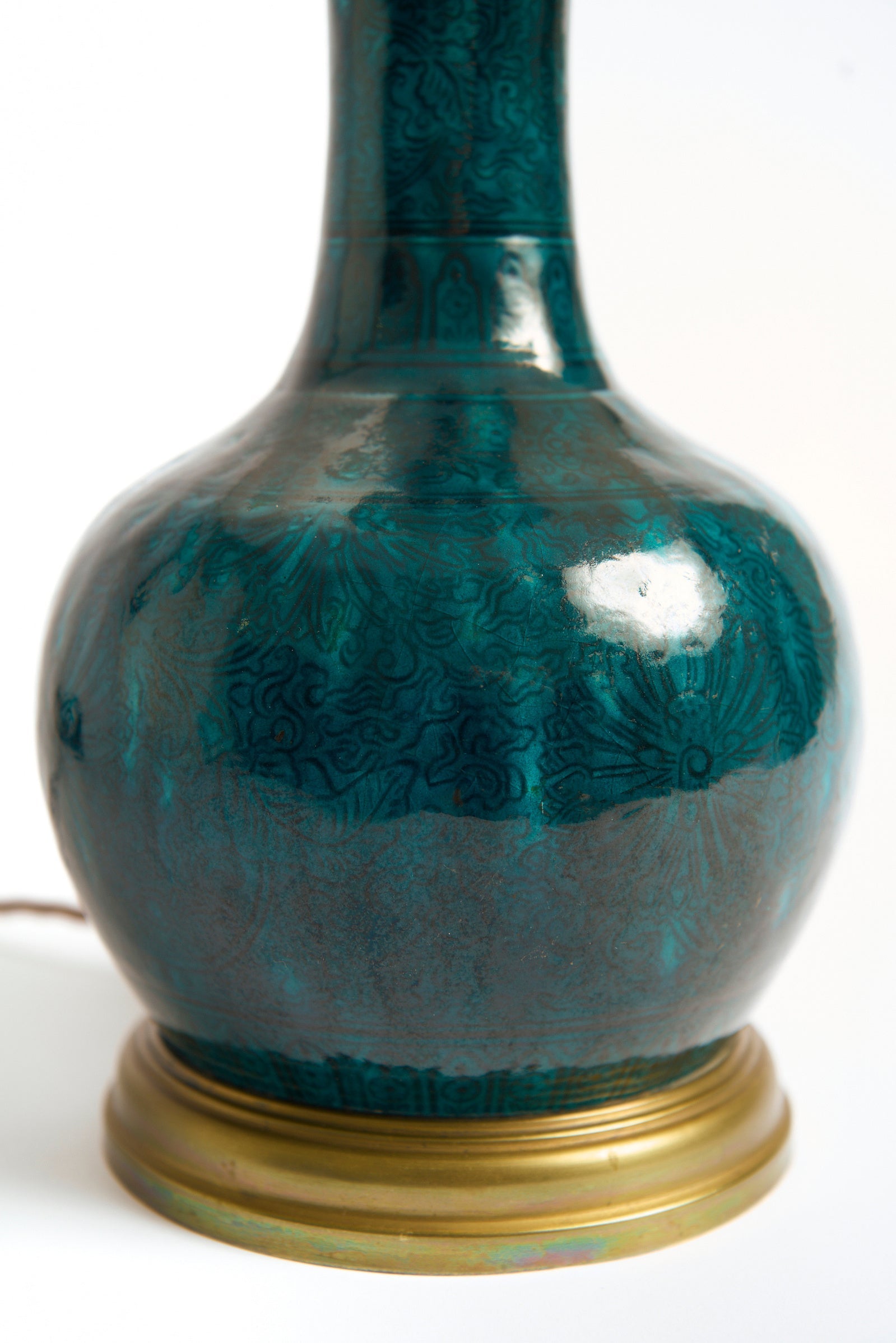 Pair of Ceramic Table Lamps by Théodore Deck (1823-1891)