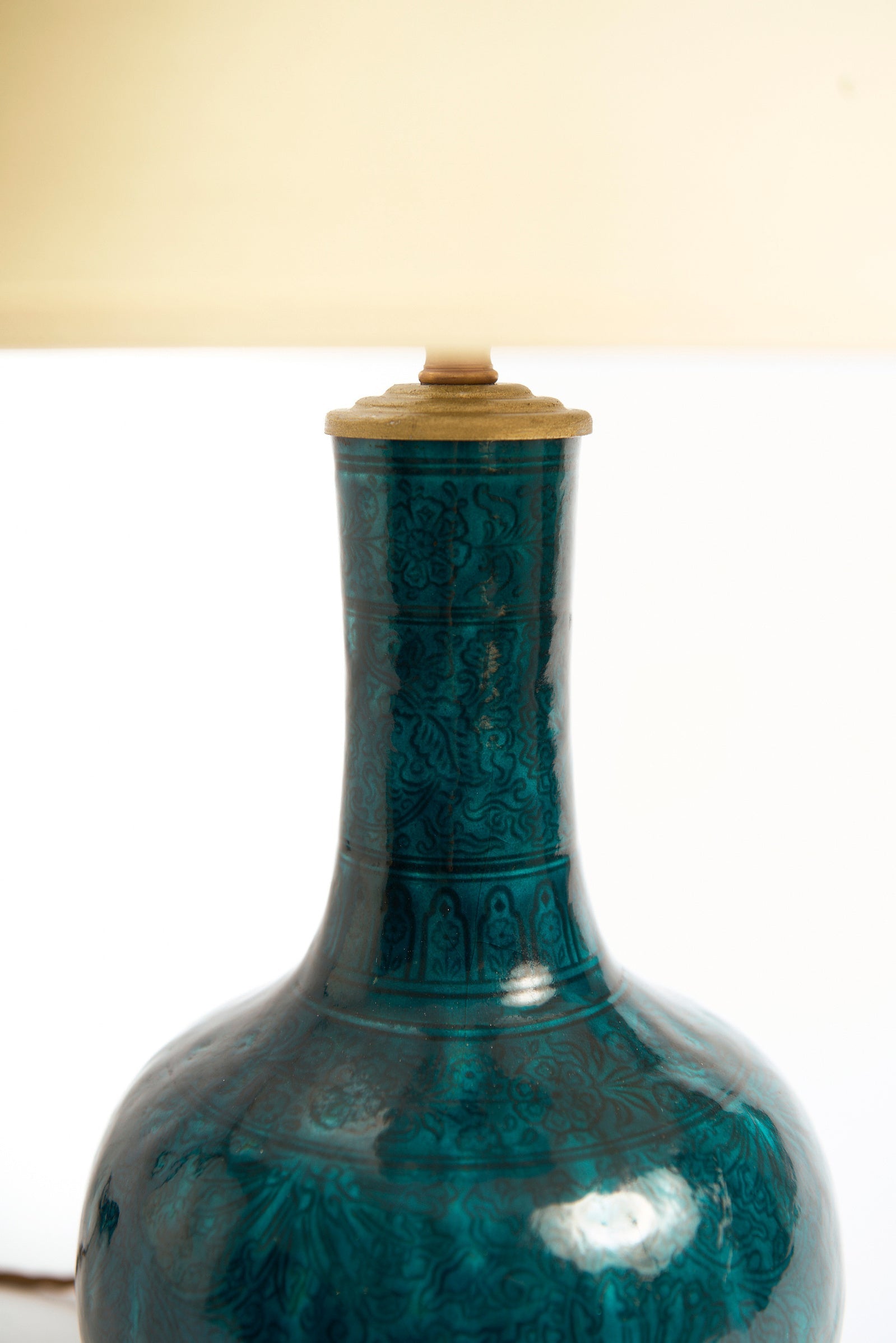 Pair of Ceramic Table Lamps by Théodore Deck (1823-1891)