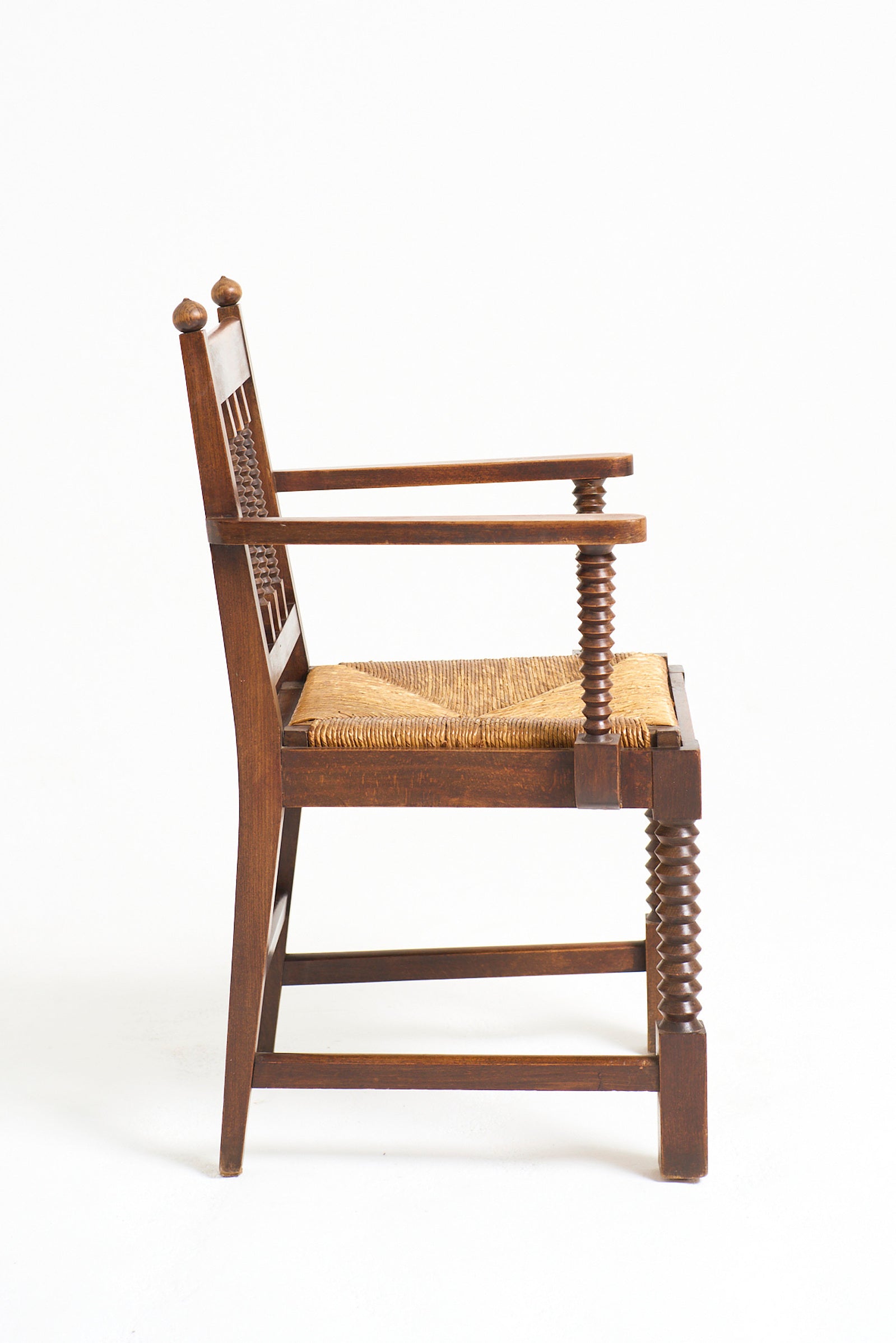 Pair of Rush Armchairs
