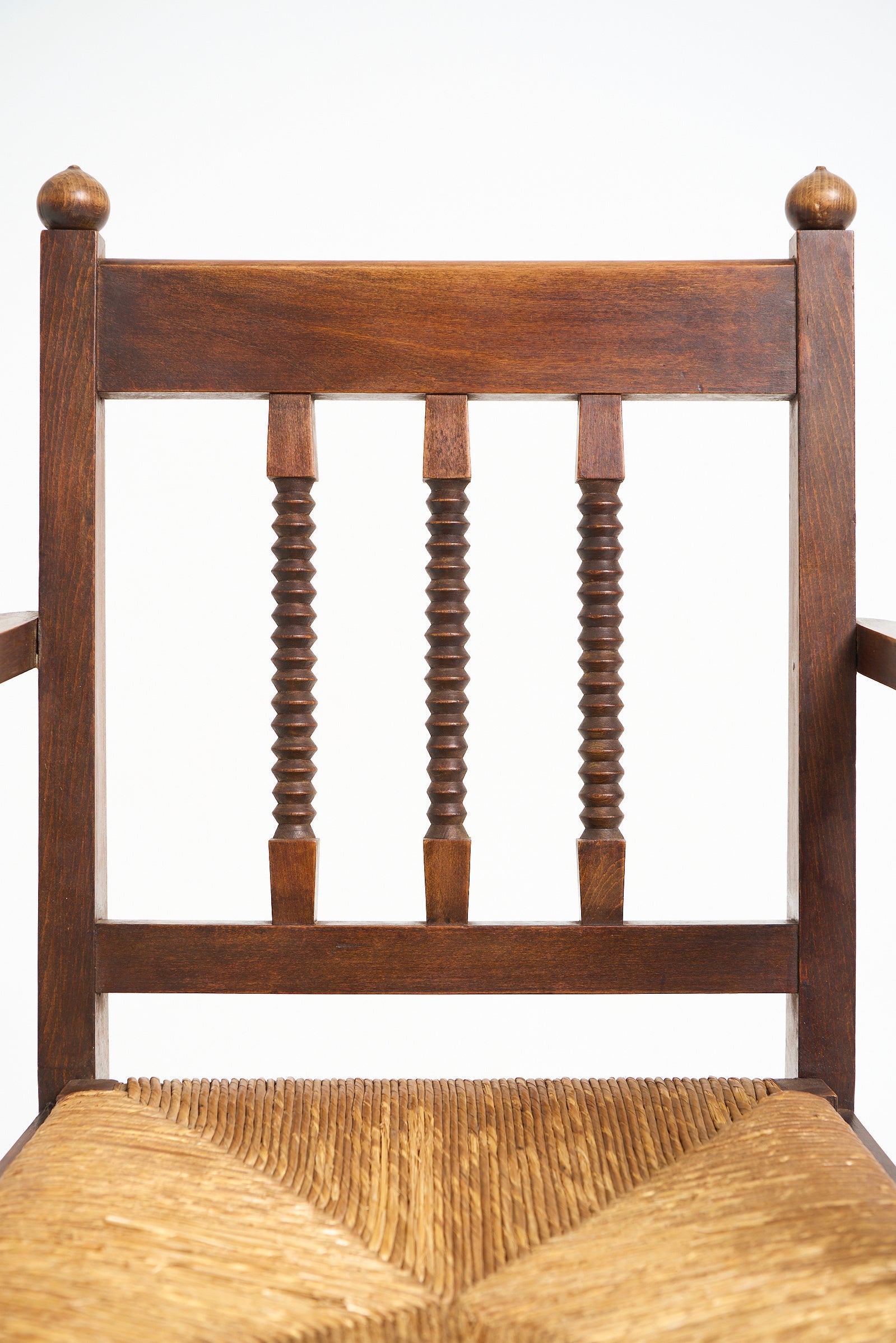 Pair of Rush Armchairs