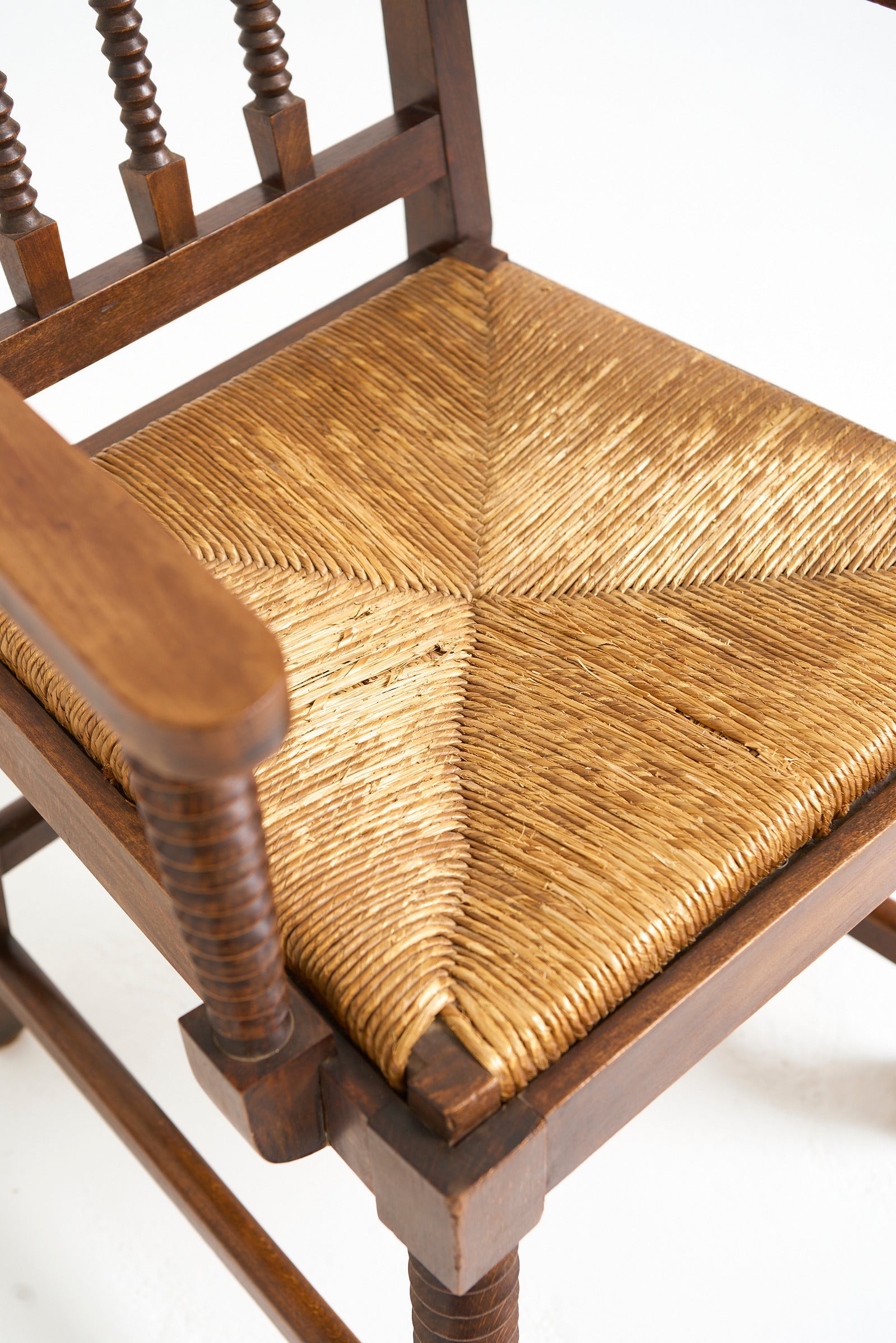 Pair of Rush Armchairs