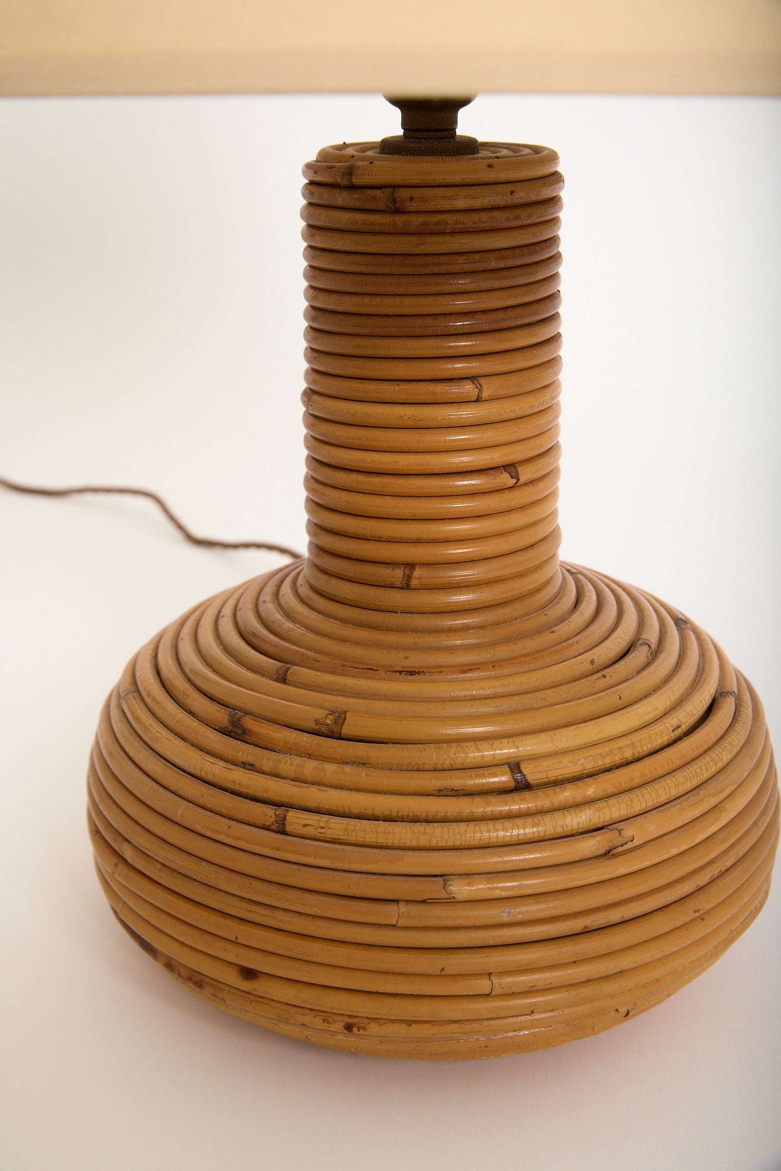 Pair of Rattan Table Lamps