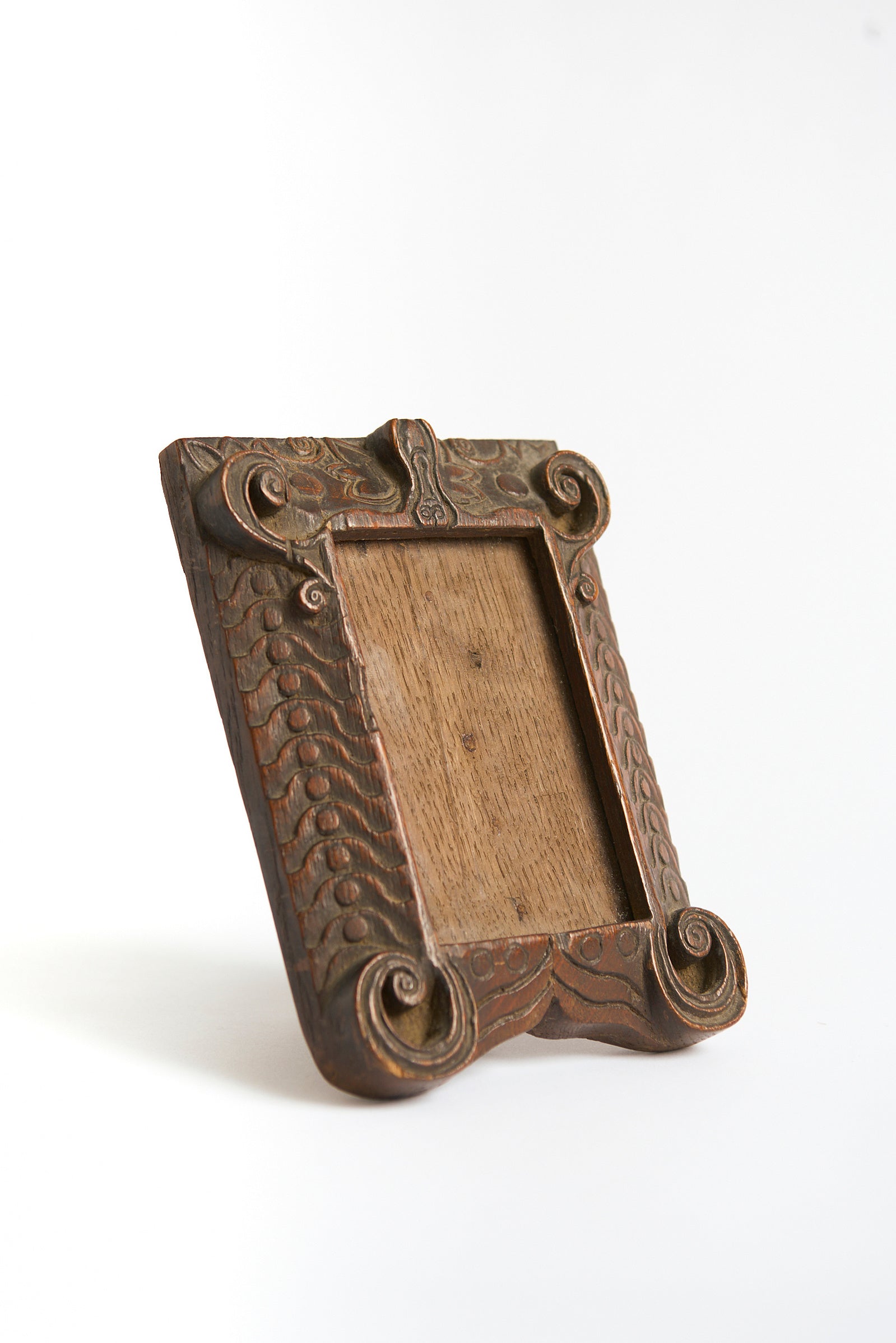 9878- Carved Oak Photo Frame