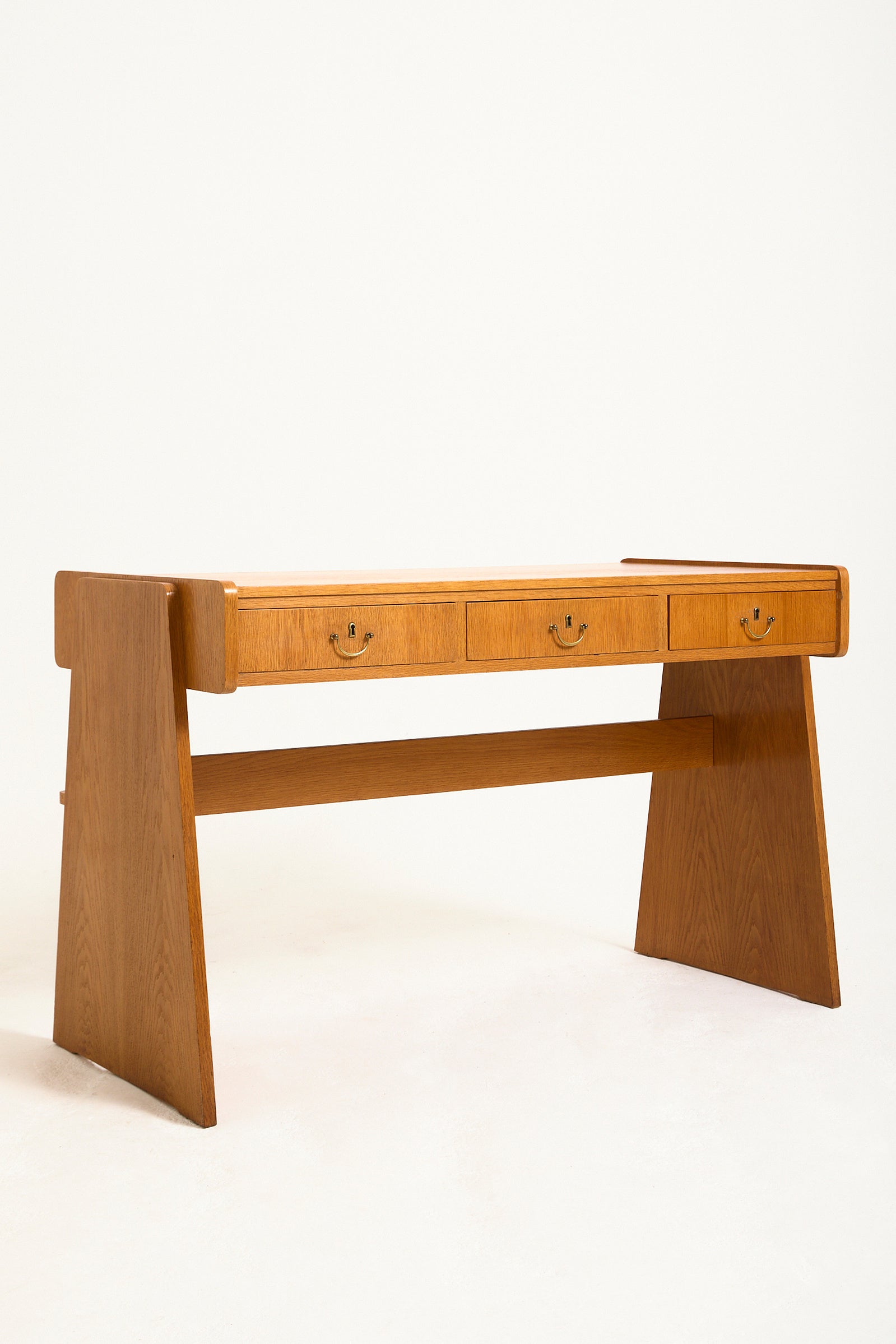 Mid-Century Modern Oak Desk