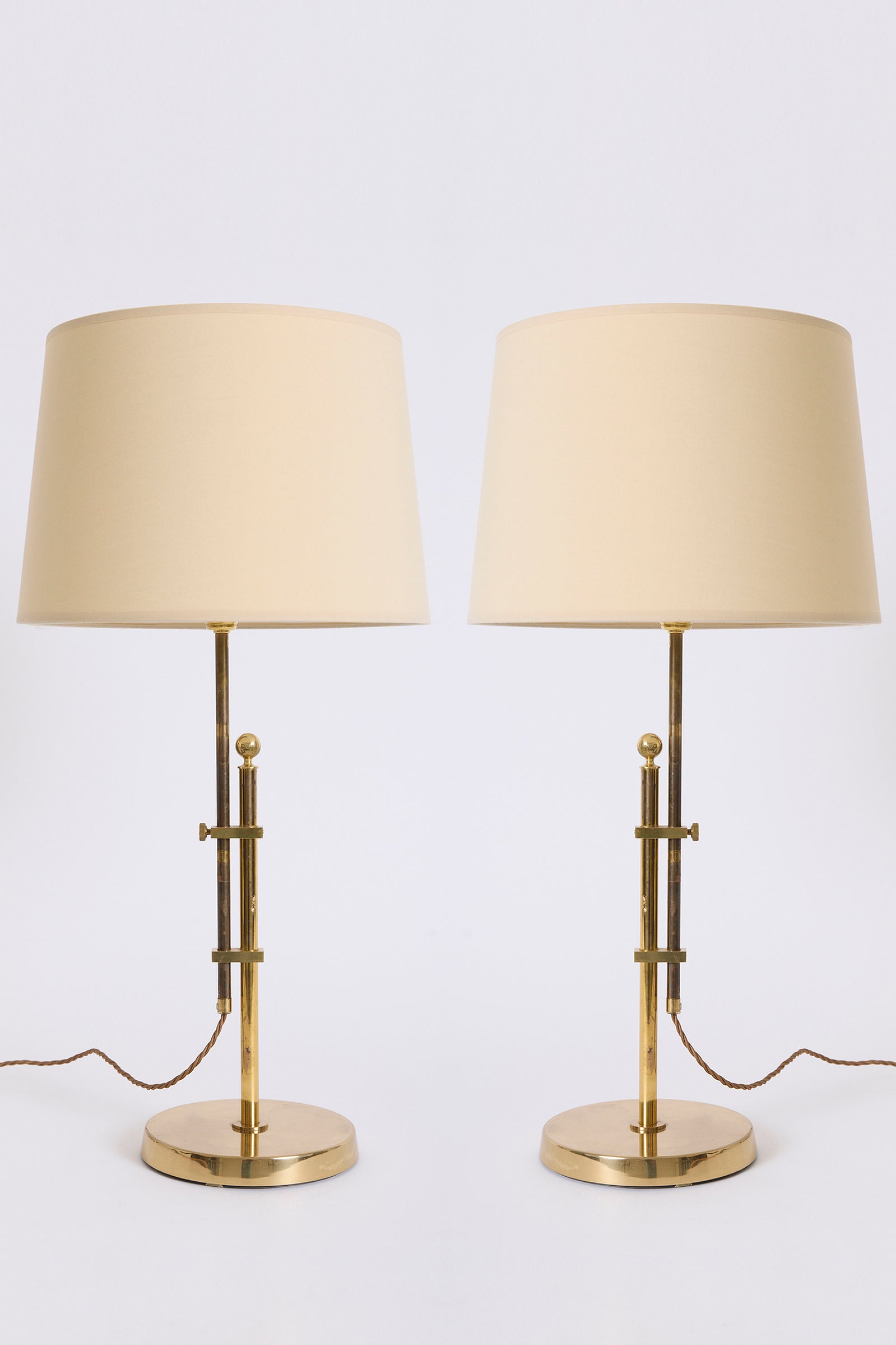 9908- Pair of Brass Table Lamps by Bergboms