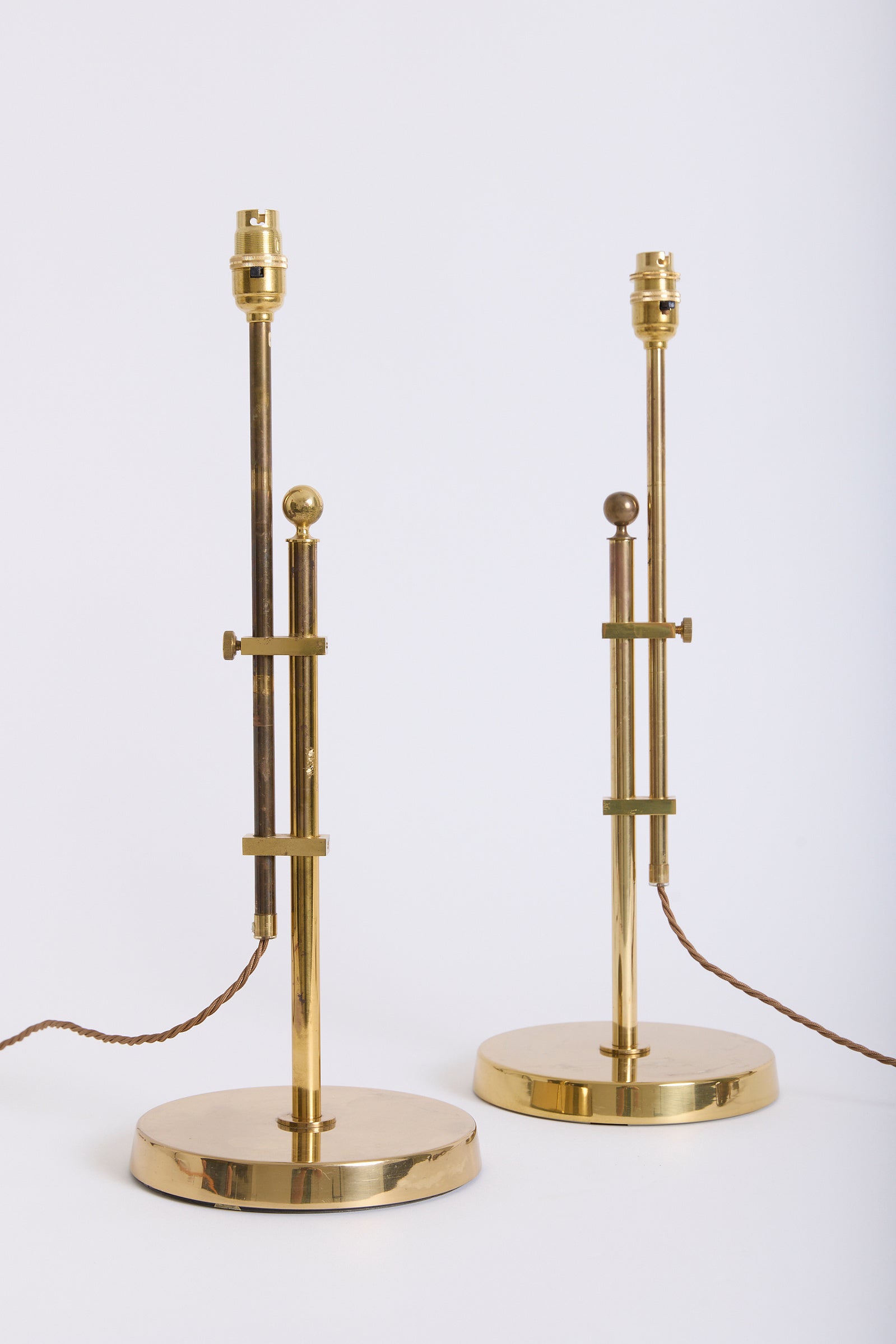 Pair of Brass Table Lamps by Bergboms