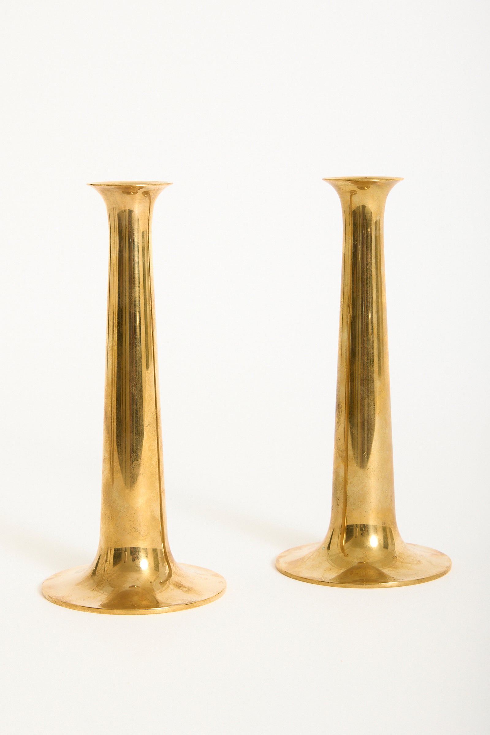 Pair of Brass Candlesticks by Torben Ørskov