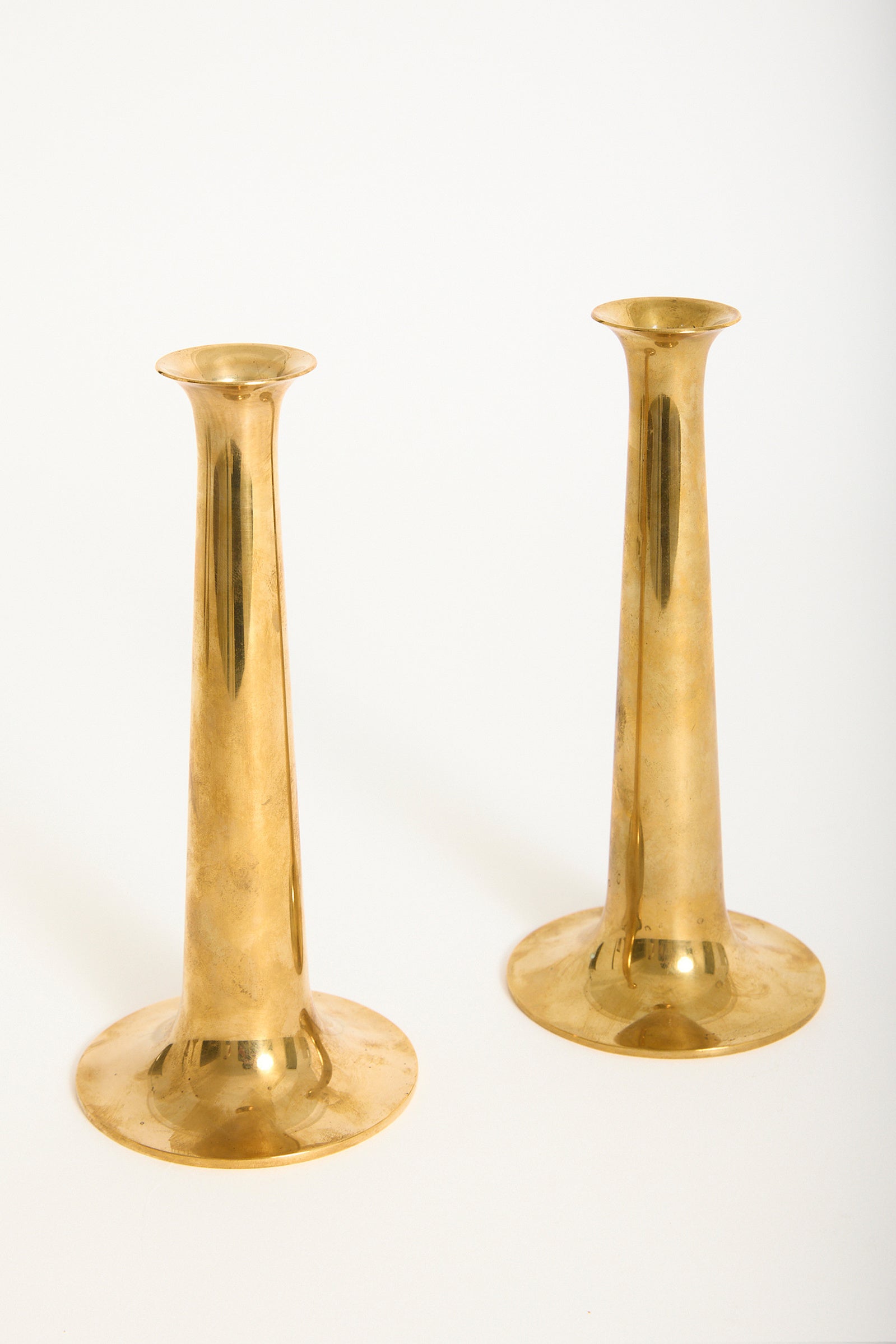 Pair of Brass Candlesticks by Torben Ørskov