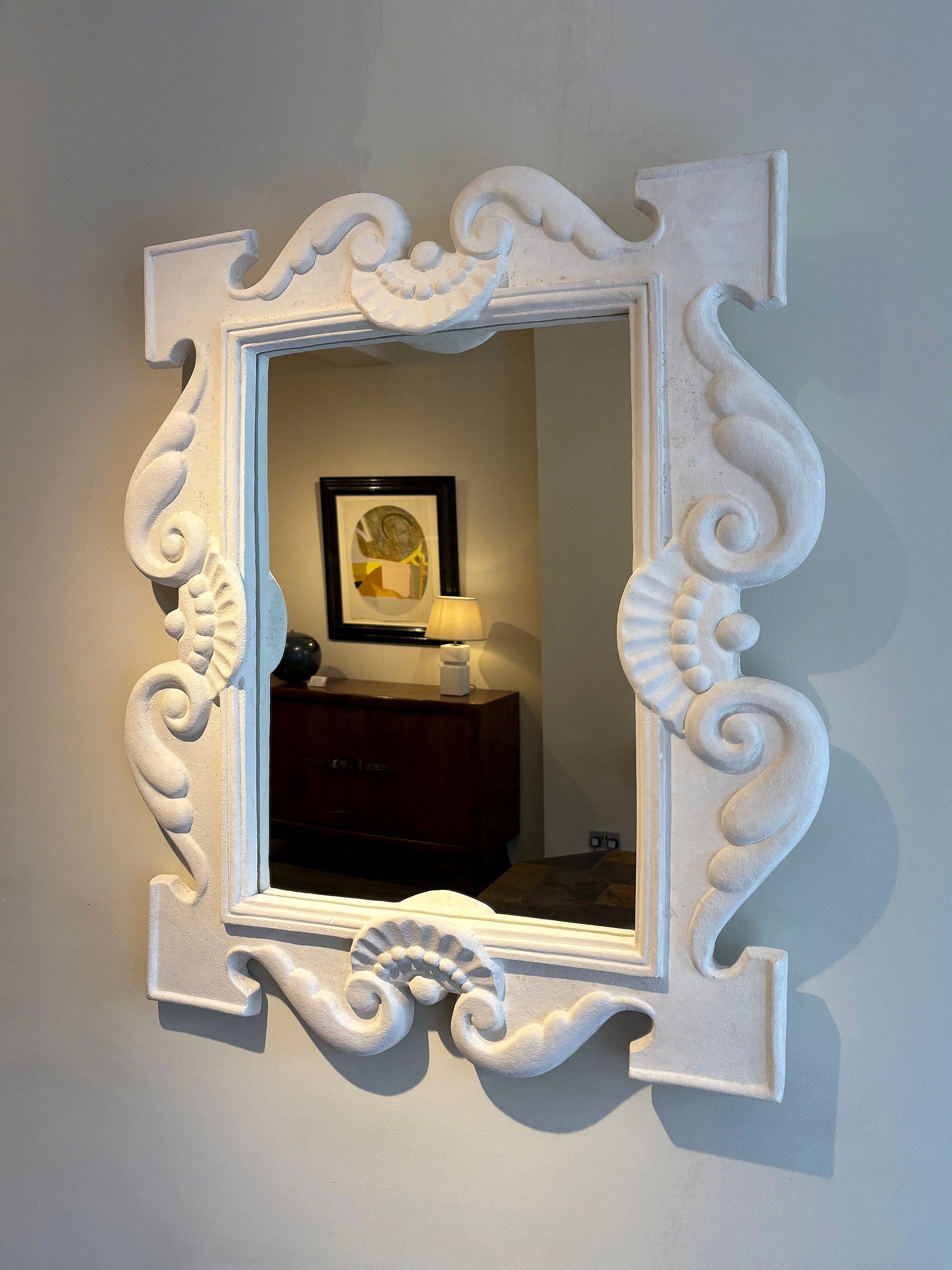 Plaster Mirror after Serge Roche (1898-1988)