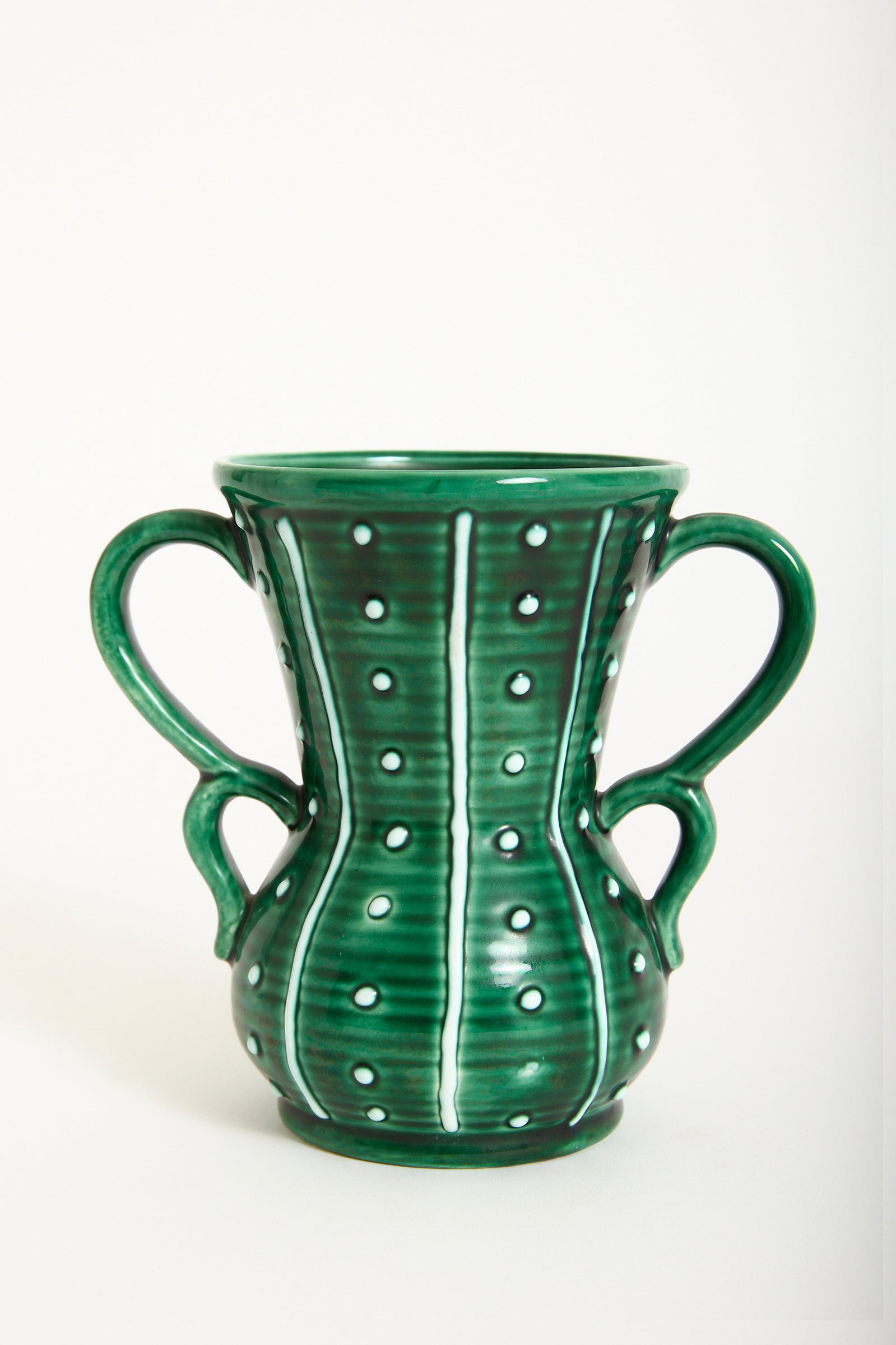 9983- Green Longchamp Ceramic Vase