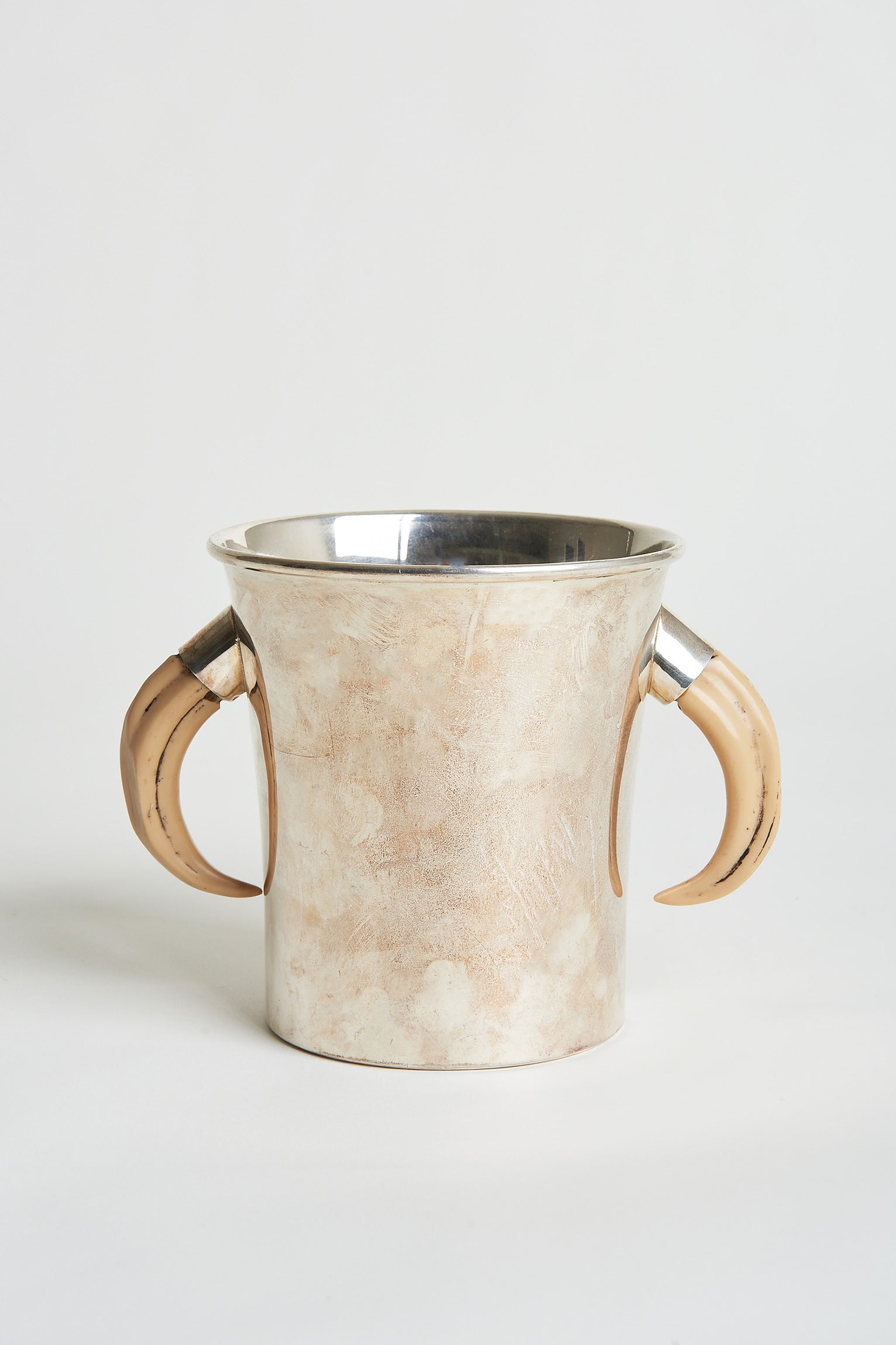 D1047- Silvered and Horn Champagne Cooler