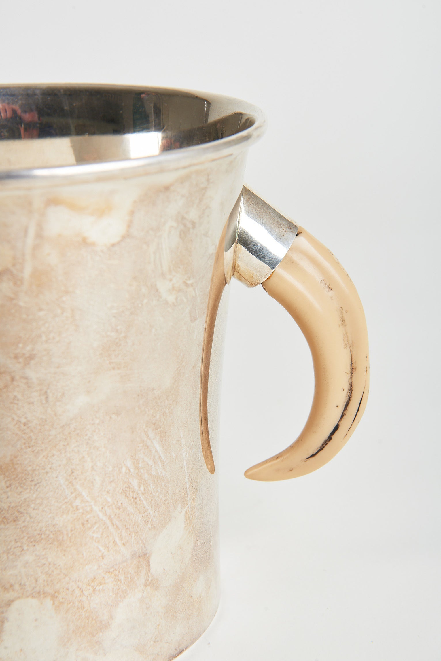 Silvered and Horn Champagne Cooler