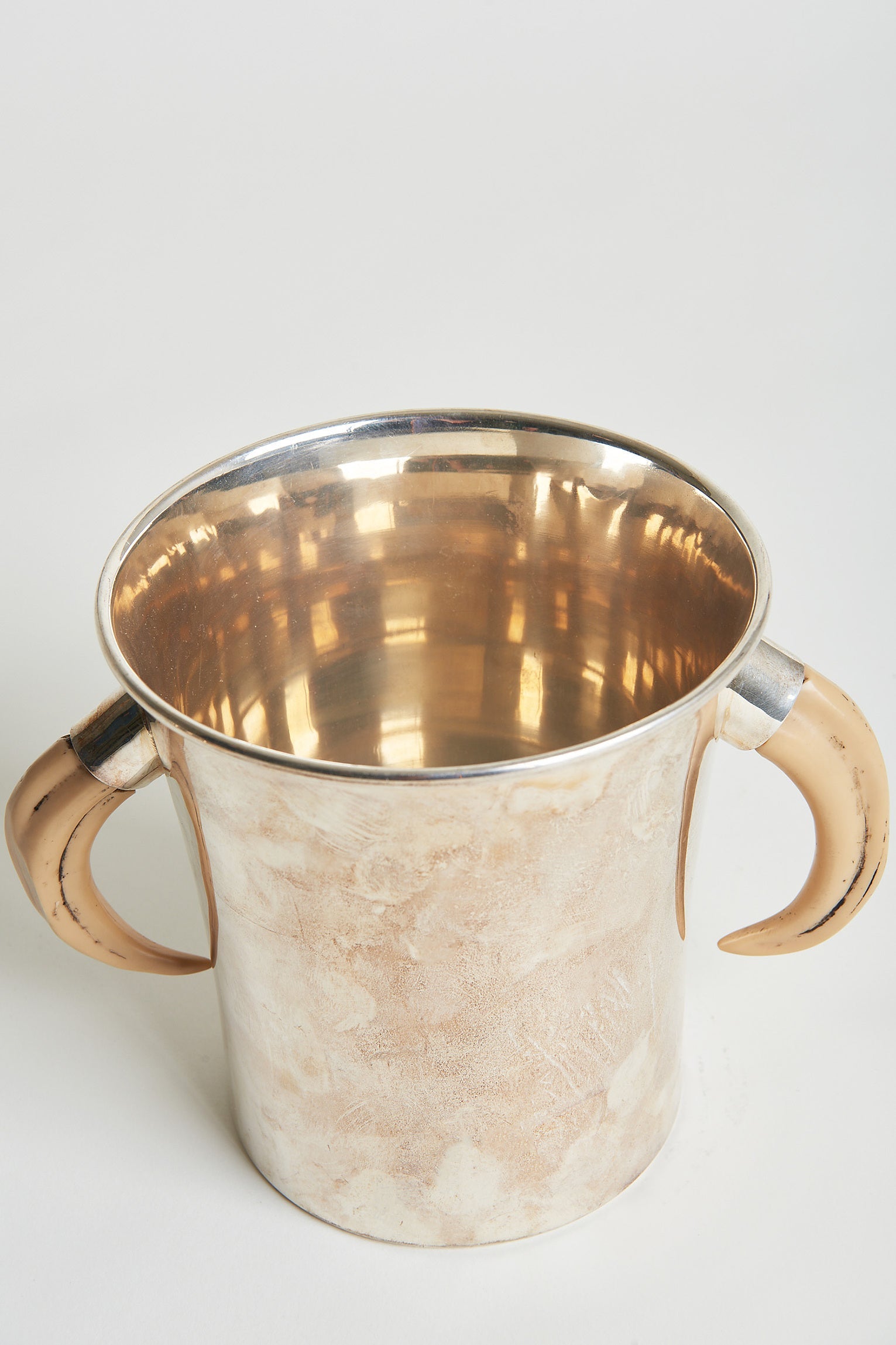Silvered and Horn Champagne Cooler