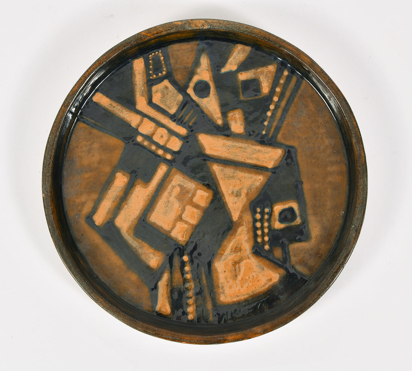 Pair of Cubist Ceramic Wall Plates by Noguerra, 1969