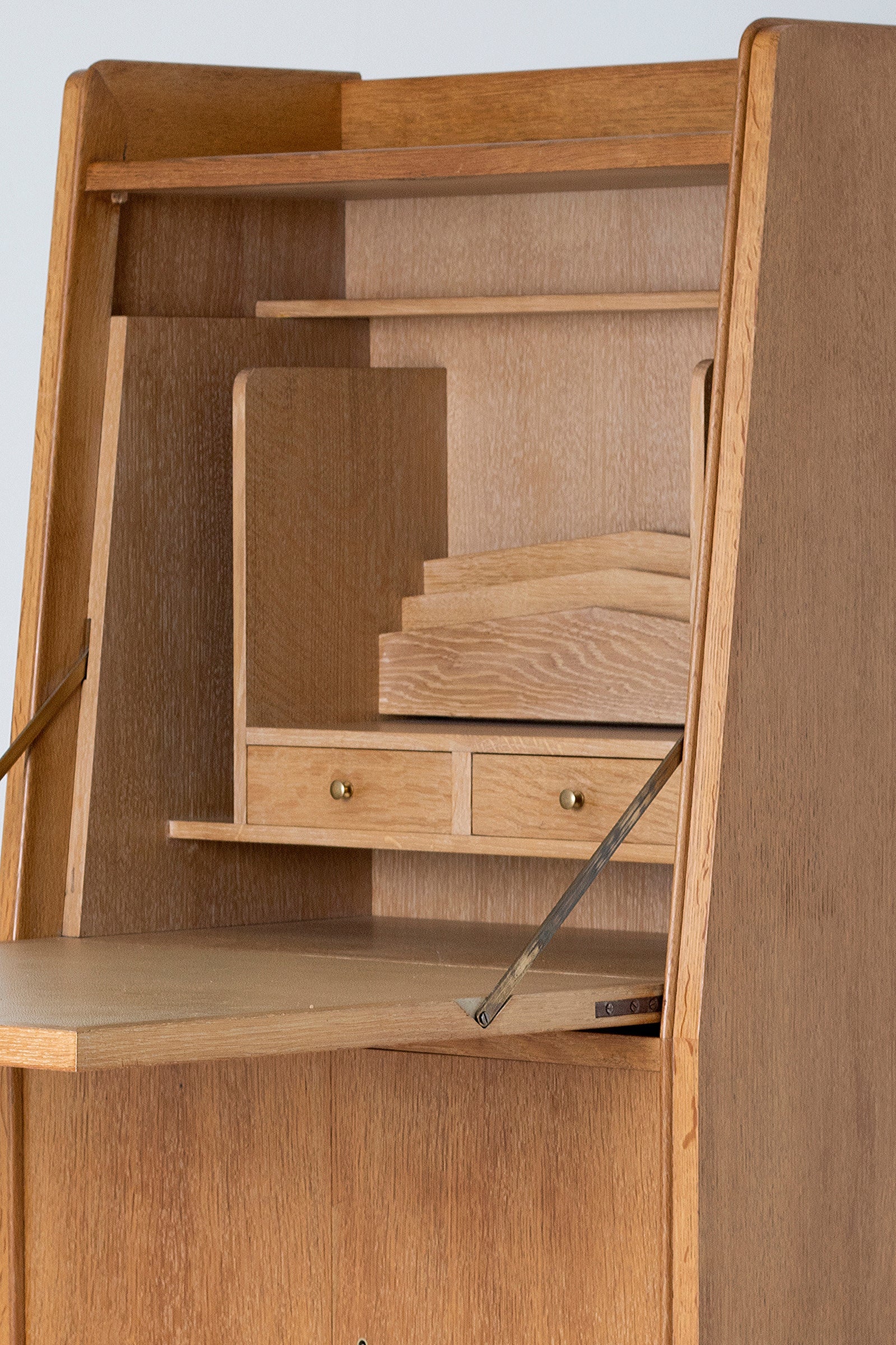 An Art Deco Oak Secretaire Cabinet