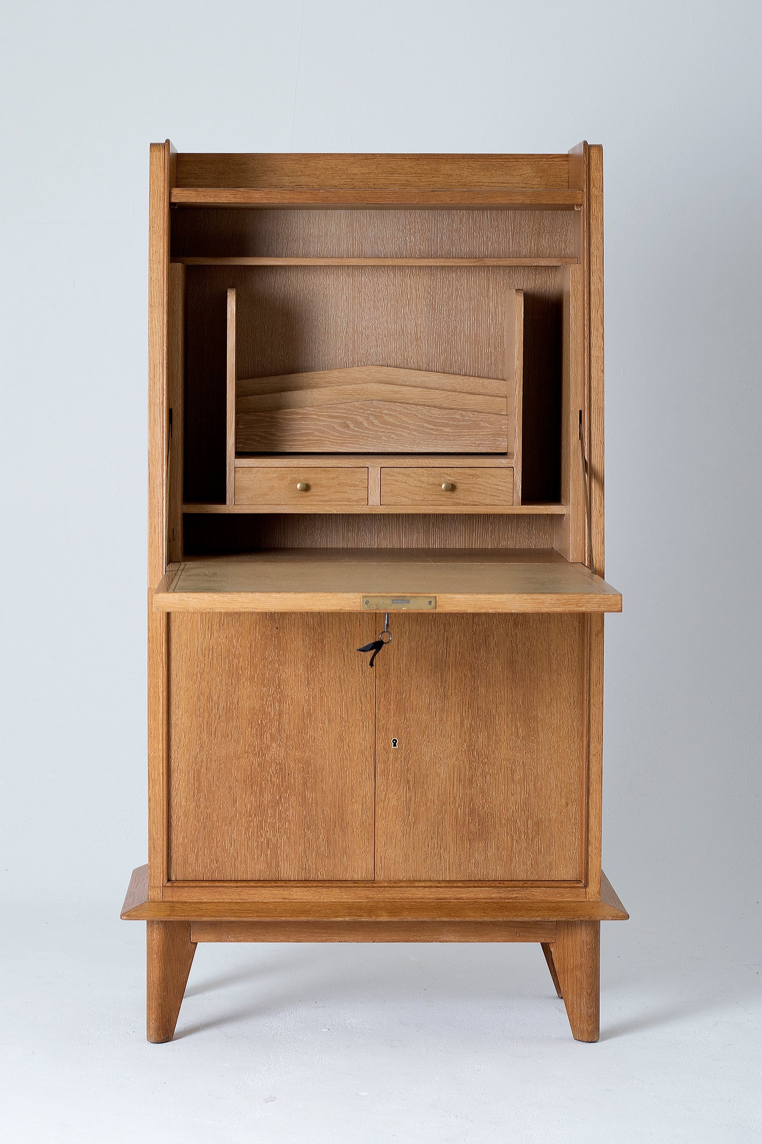 An Art Deco Oak Secretaire Cabinet