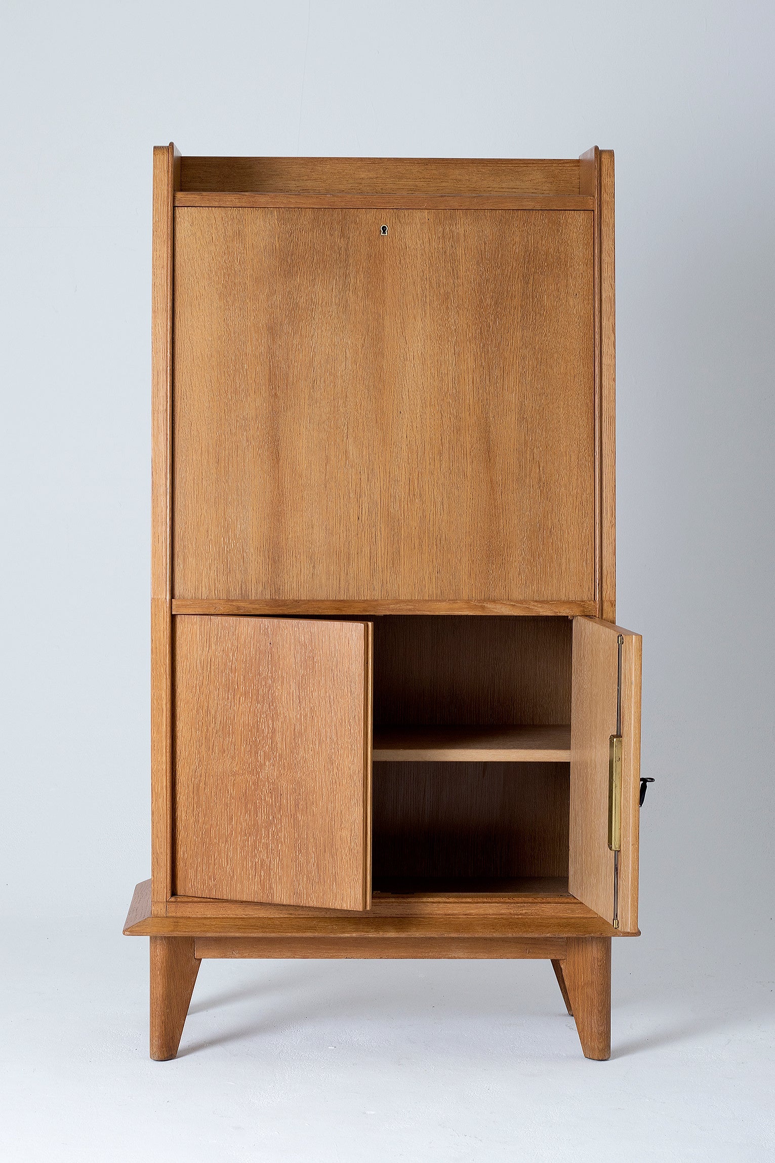 An Art Deco Oak Secretaire Cabinet