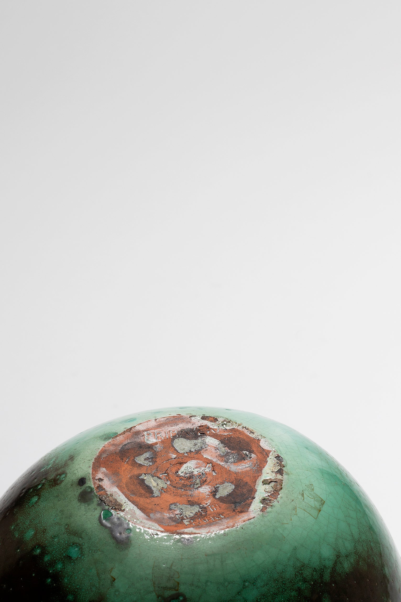 An Art Deco Green Craquelled Ceramic Vase by Primavera