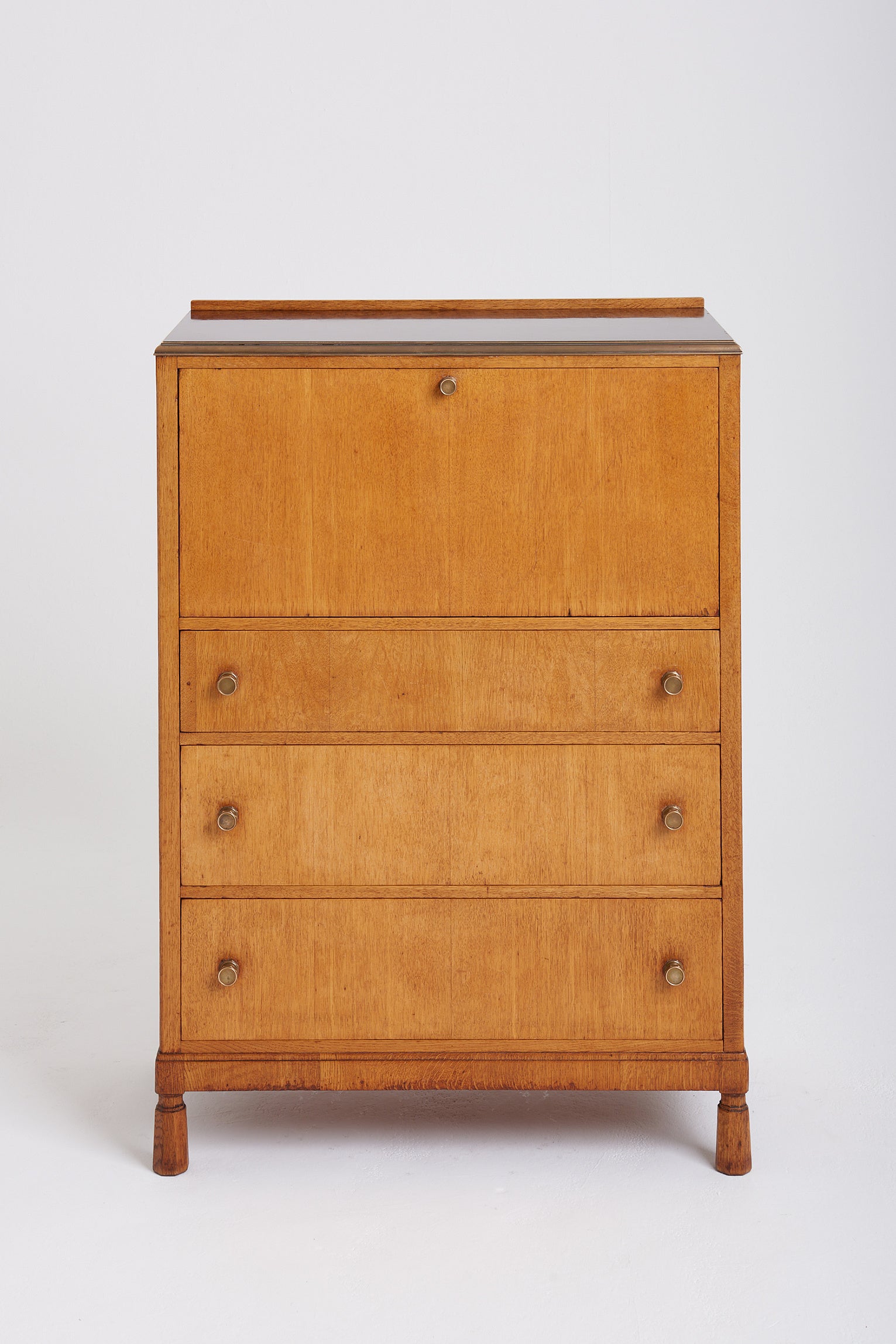 Arts & Craft Oak Secretaire Cabinet by Morris of Glasgow